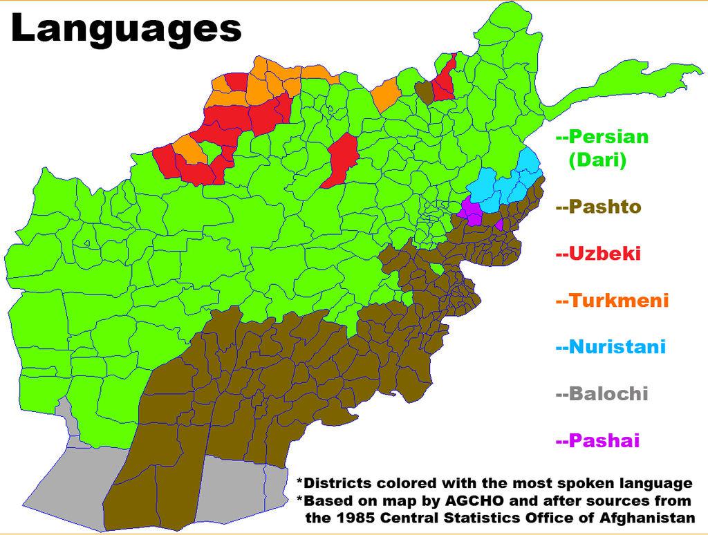 Languages of Afghanistan r/MapPorn