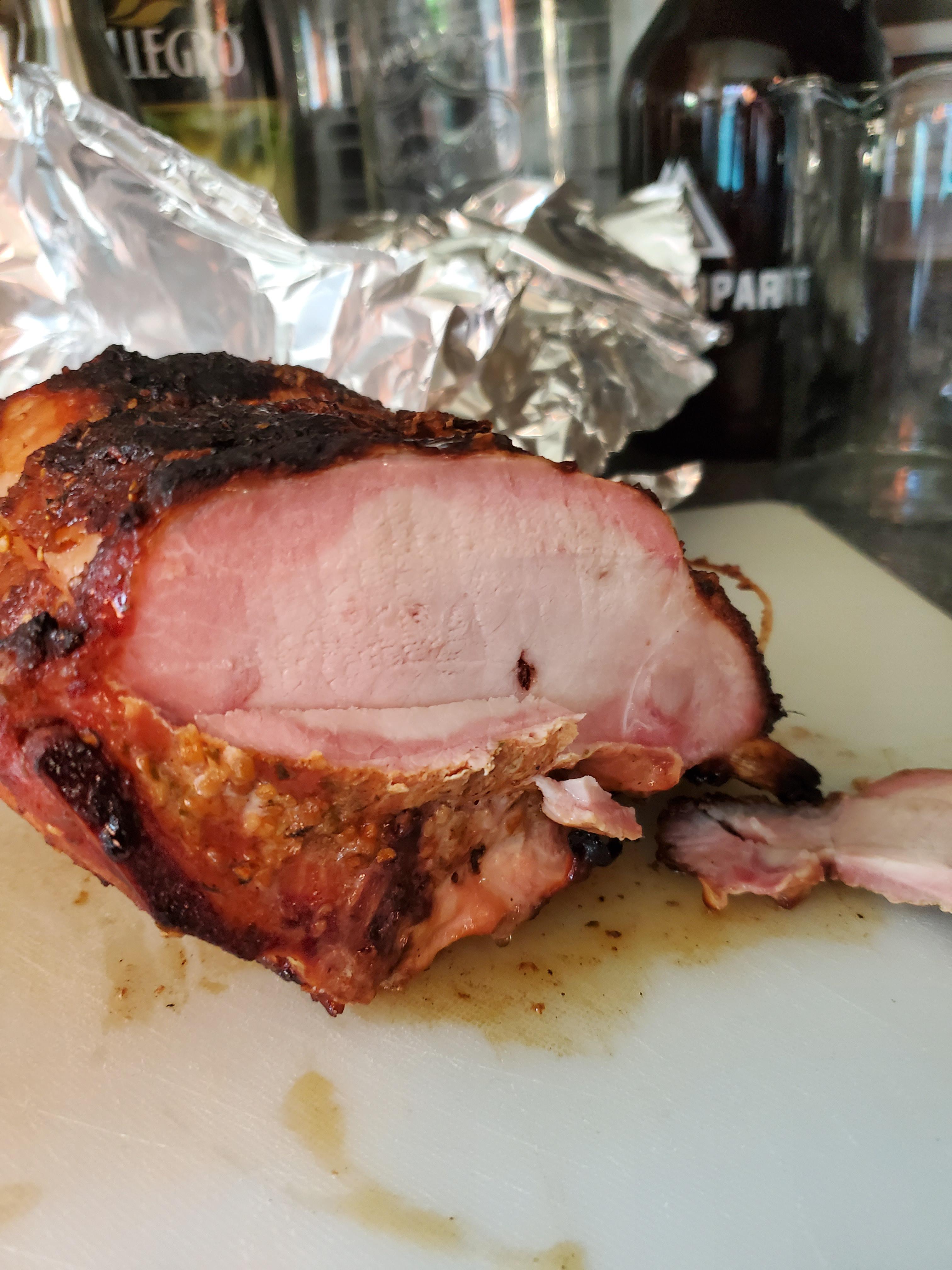 First pork center loin on broil king baron 400. r/pelletgrills