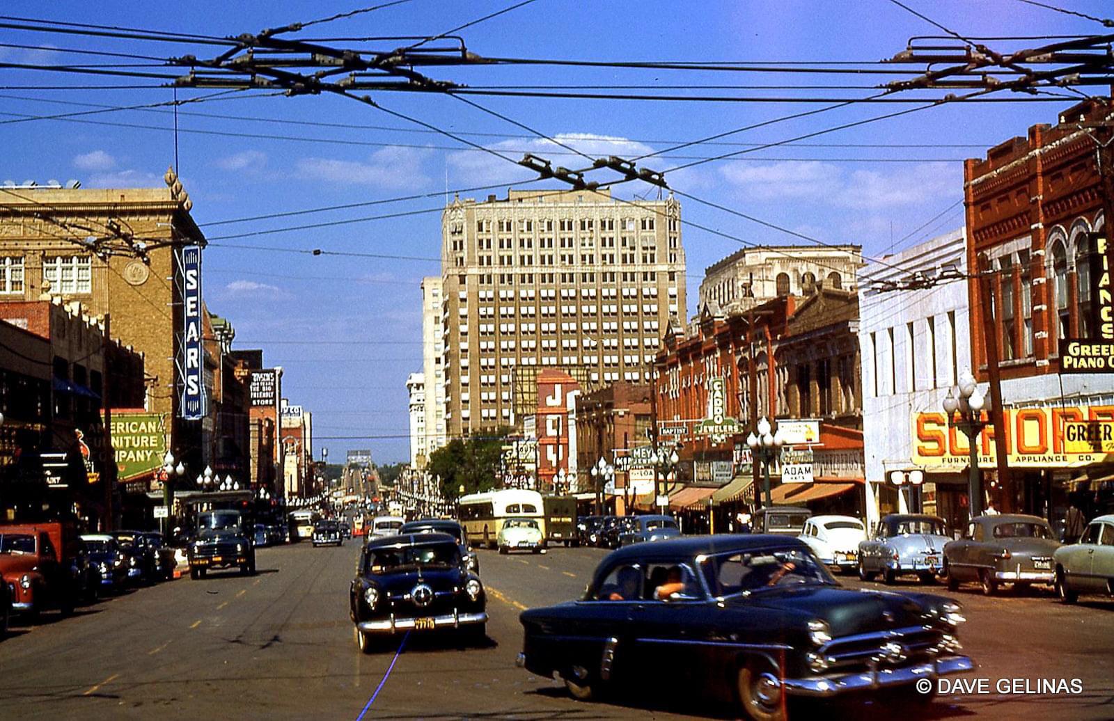 Downtown Shreveport, Louisiana Circa Early 1950's. Photo courtesy of Dave Gelinas and