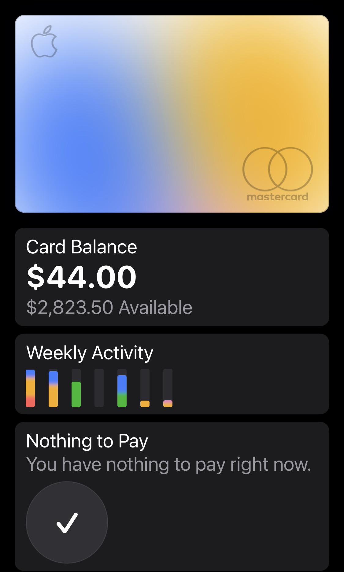 This is when you have a balance, but Nothing to Pay because nothing has