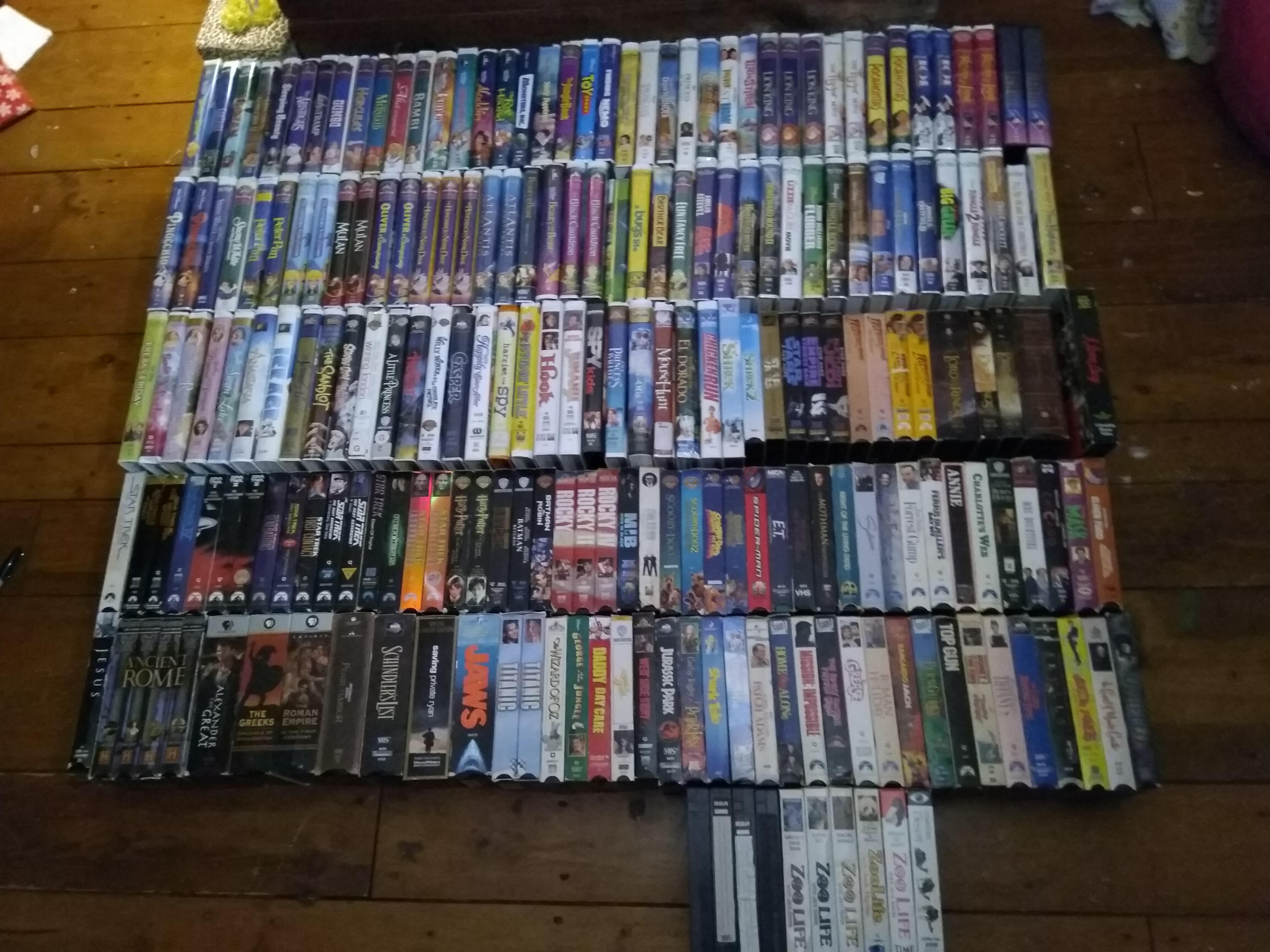 My vhs tape collection. I'm running out of shelves r/CoolCollections