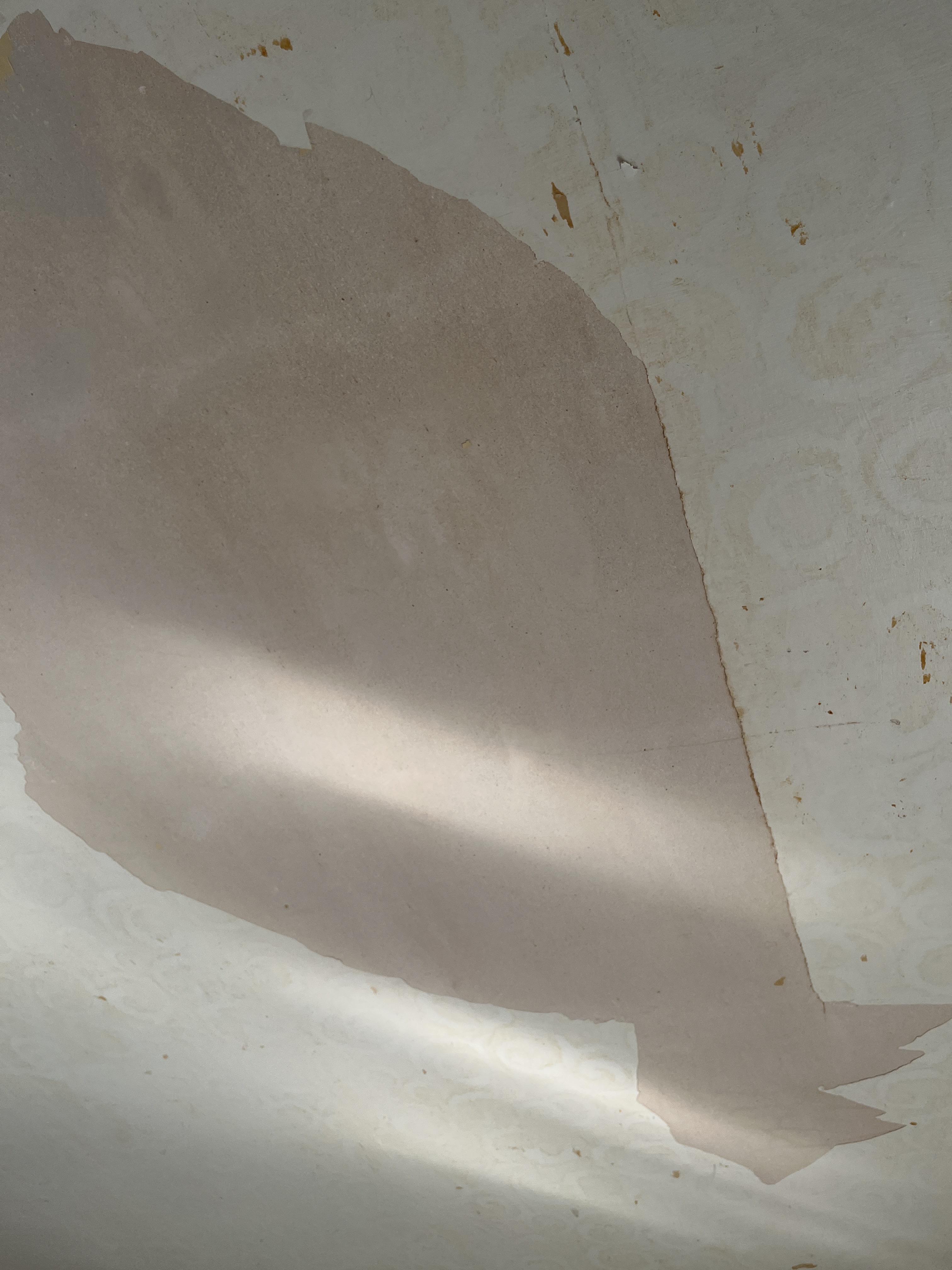 Took my ceiling wall paper down. Can i paint over this or do i need to