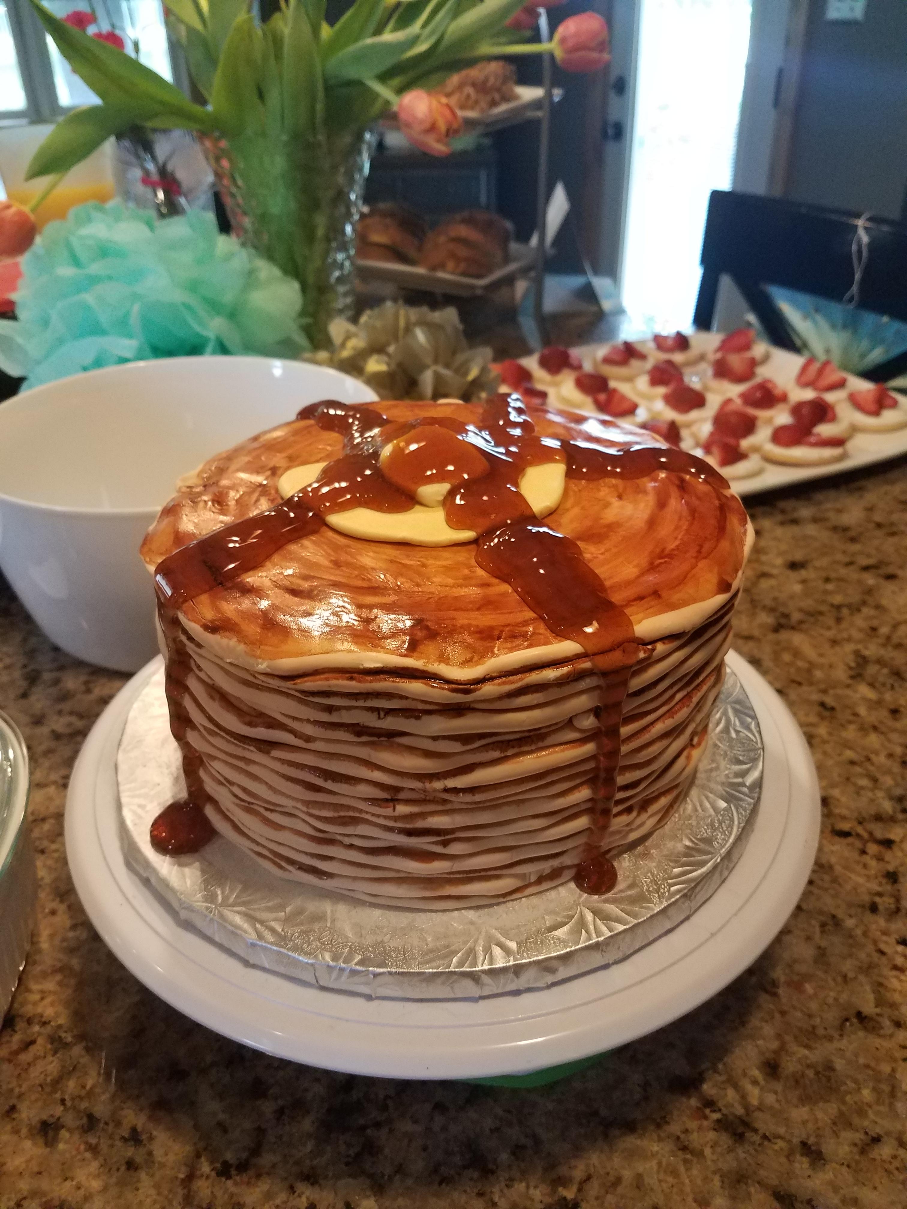 Pancake Cake for a BrunchThemed Birthday r/CAKEWIN