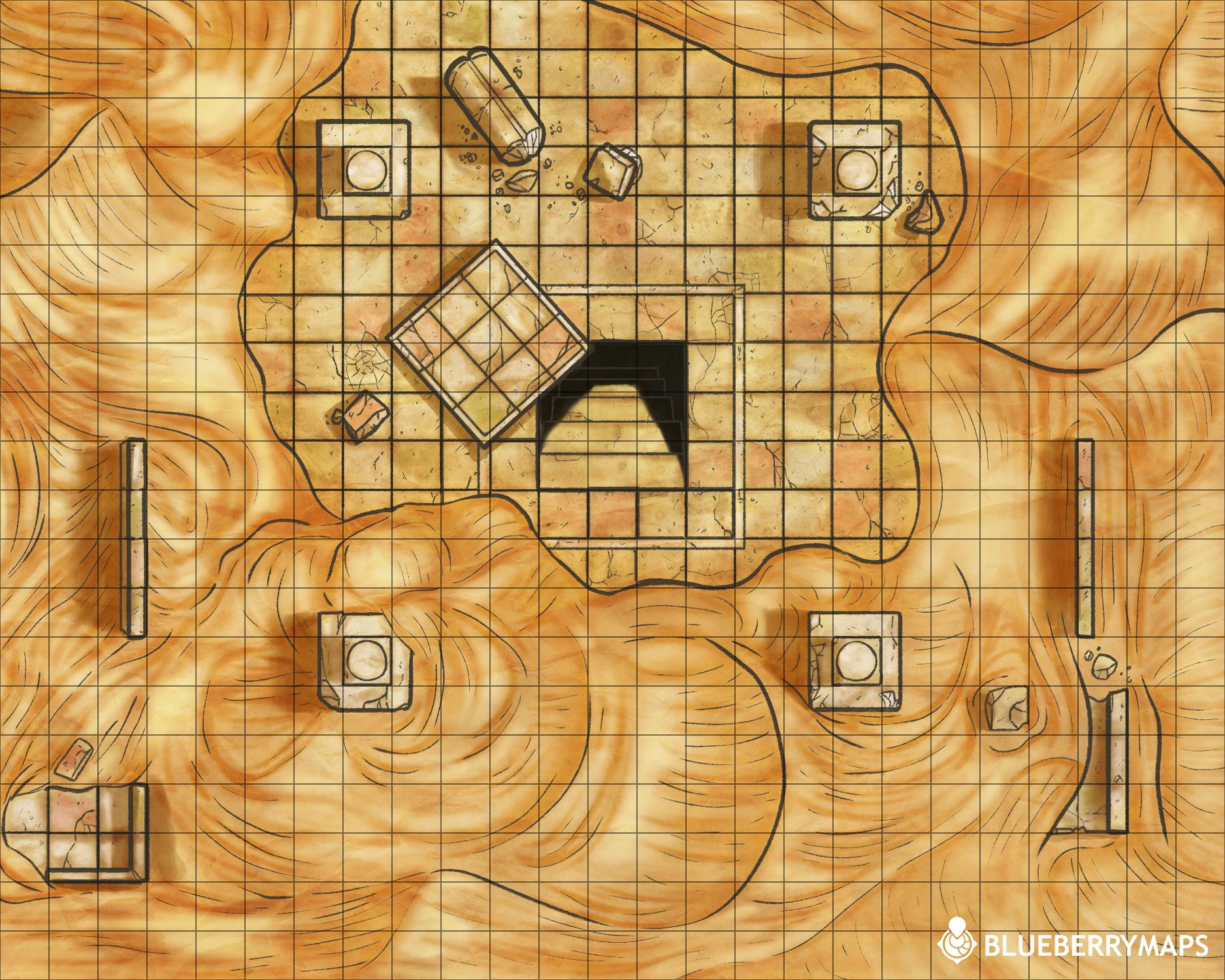 Desert ruins entrance [20x25] r/battlemaps