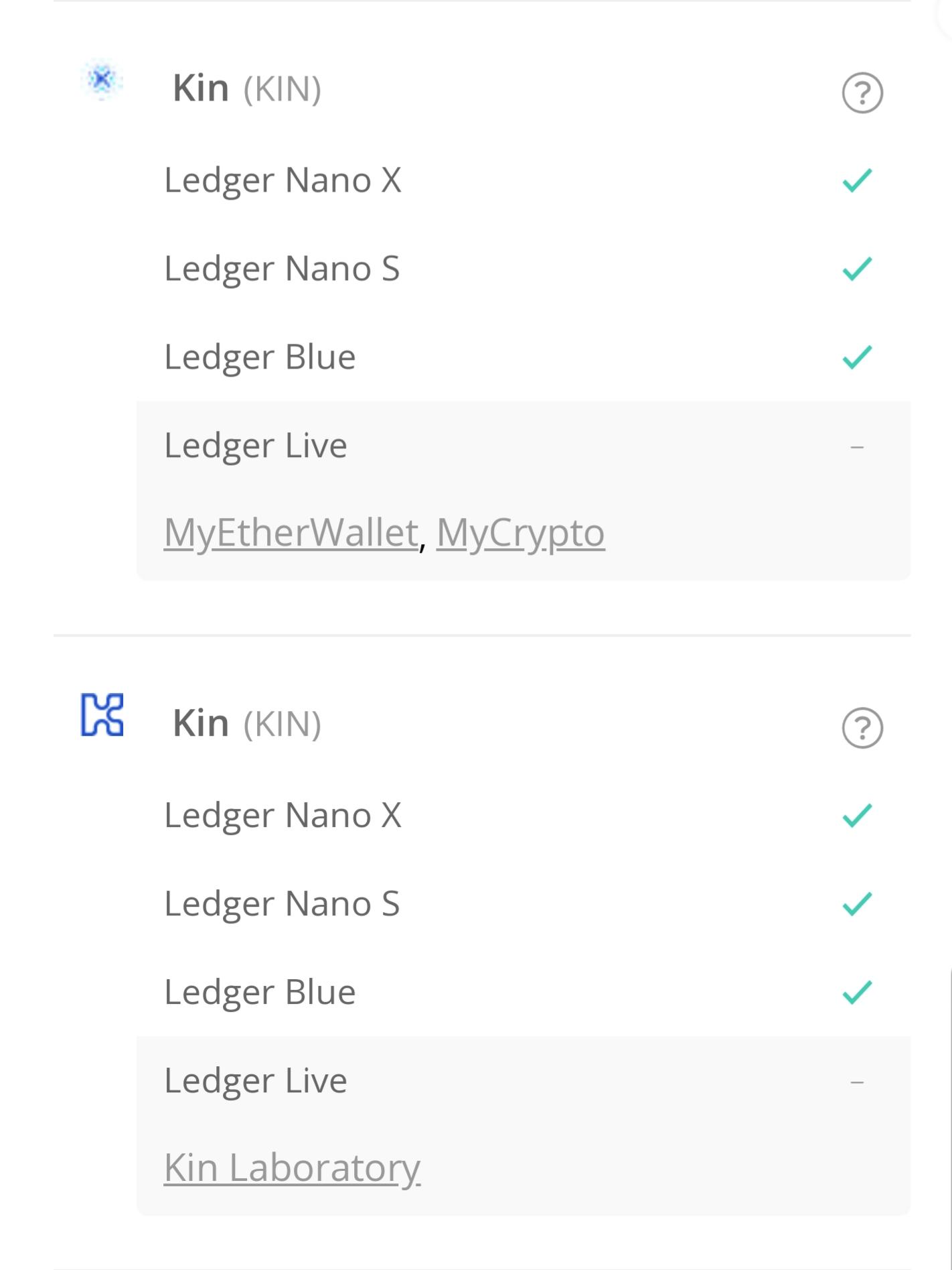 Ledger X DOES support Kin3... Guys on the latest update of Ledger Live