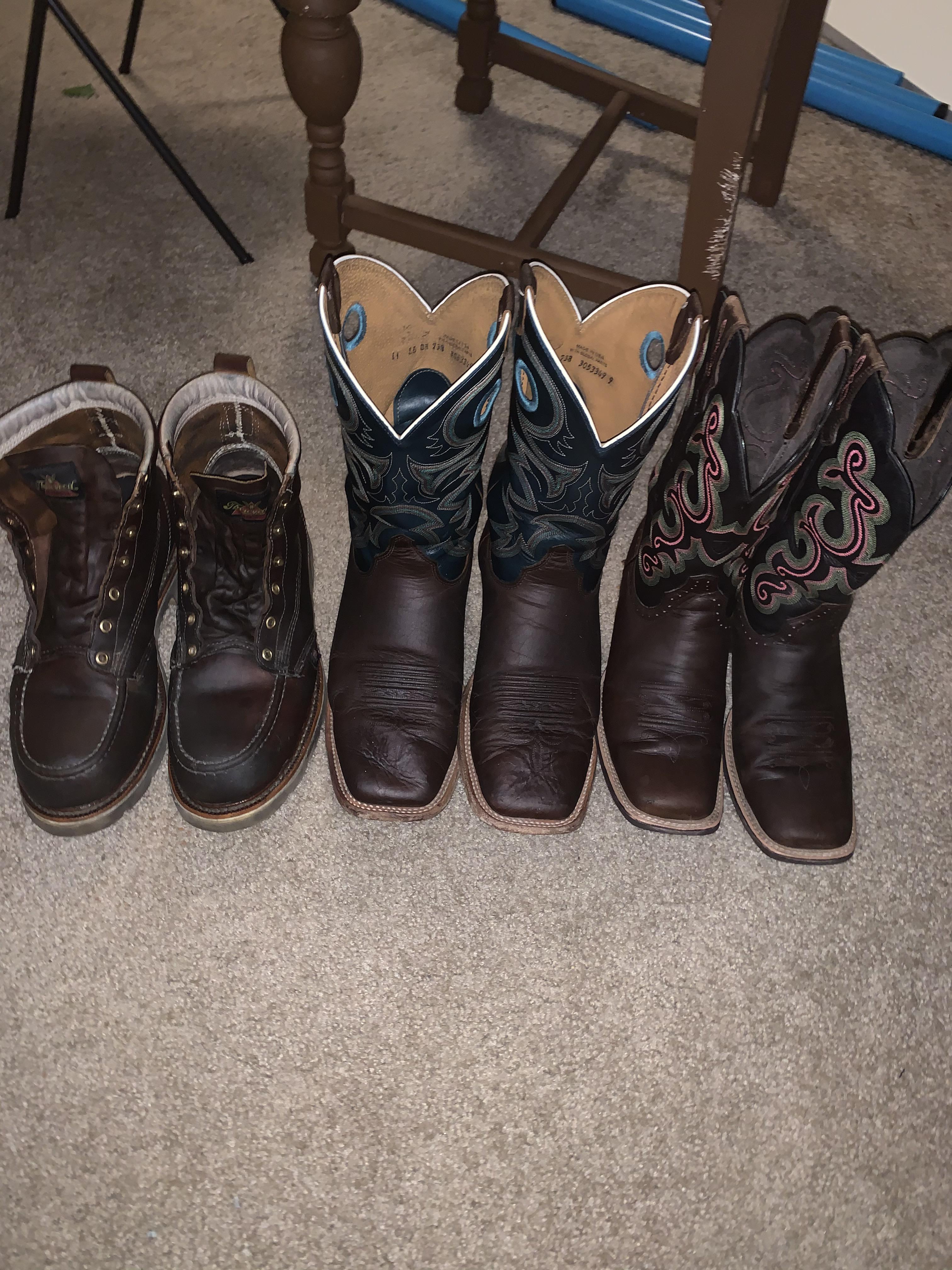 Small but mighty! Got me and the wife’s boots all cleaned and oiled