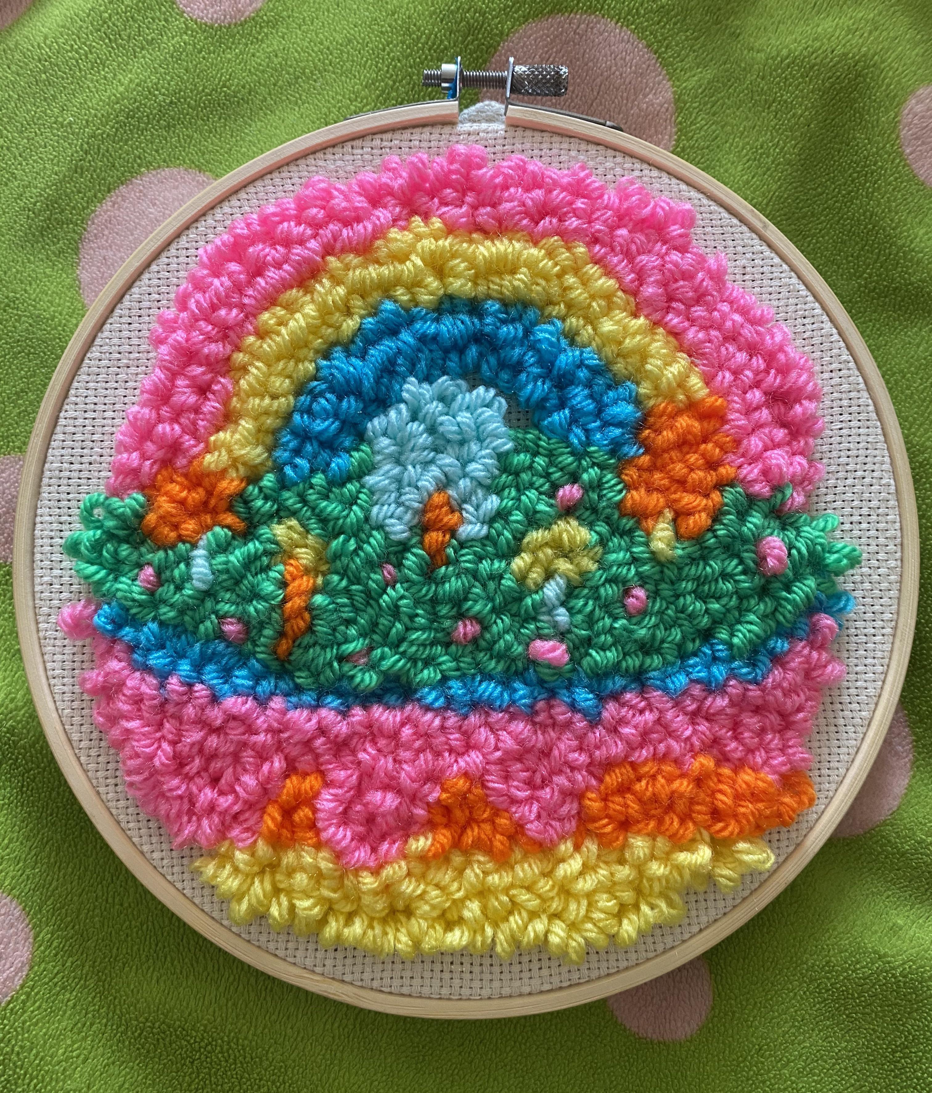 First full sized punch needle embroidery r/Embroidery