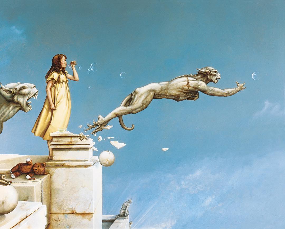 Michael Parkes, oil on Canvas, 27,5''x21,25", 2016 r/Art