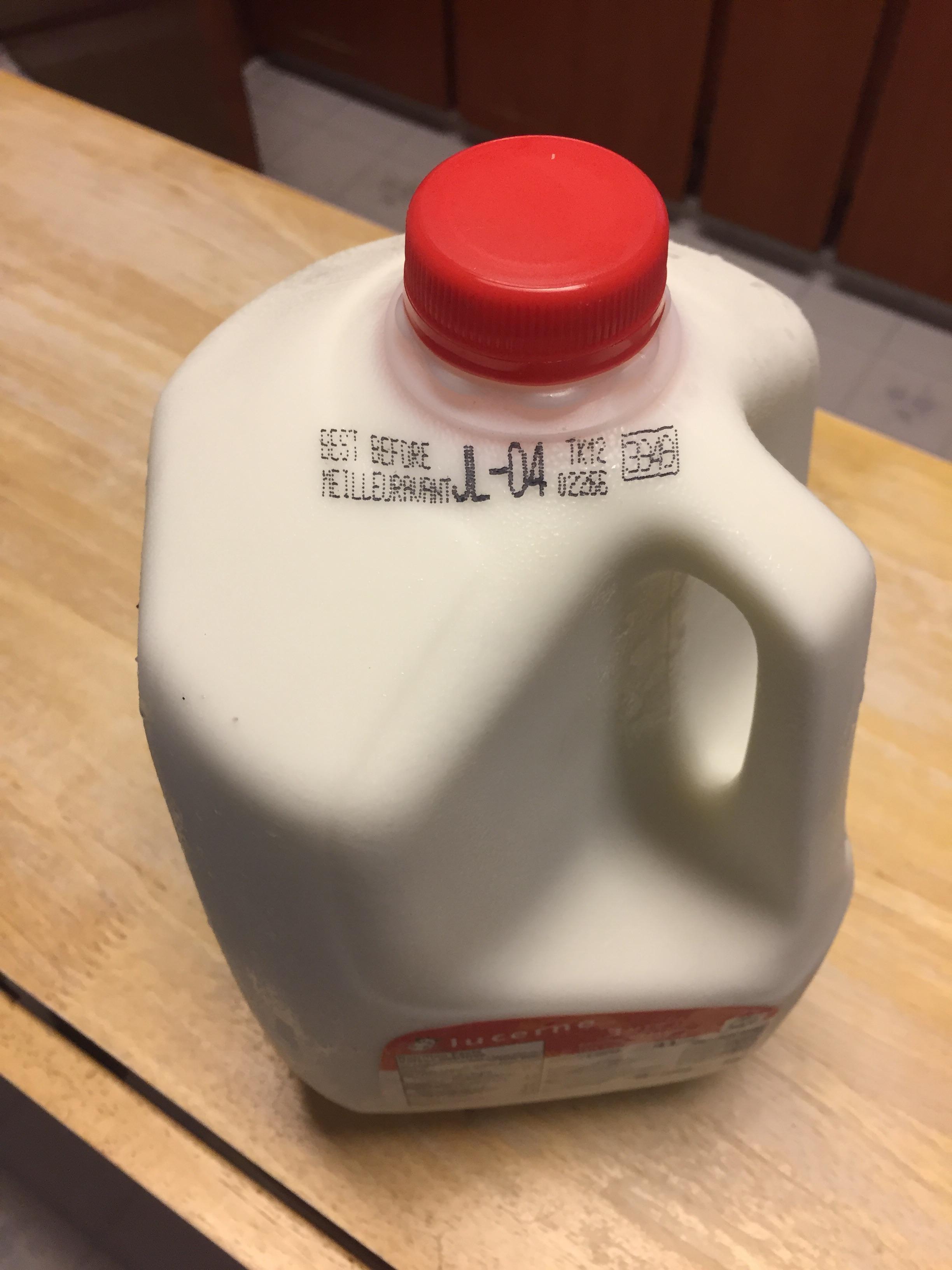 Holy crap. Due date is on the milk jug. r/daddit