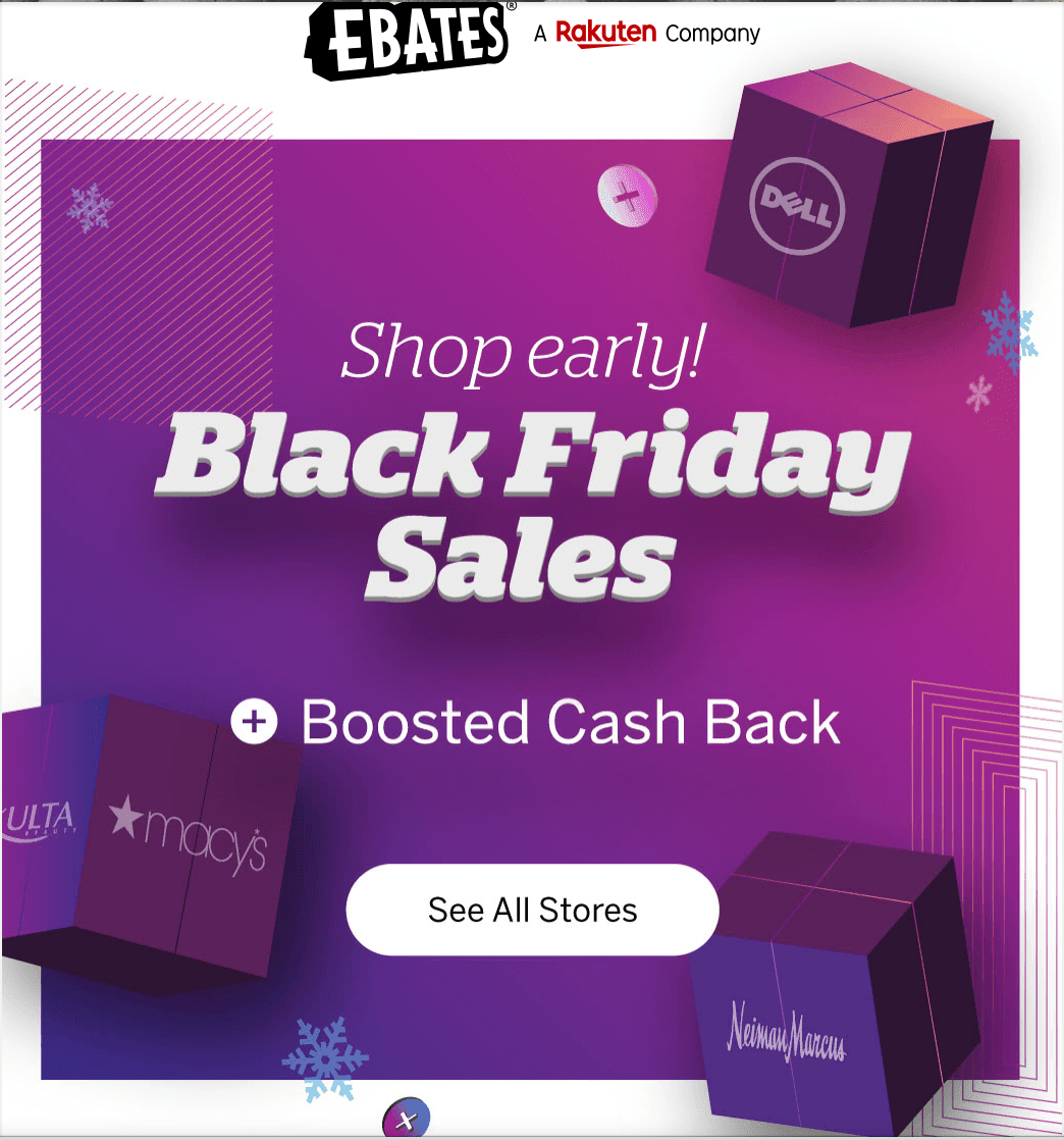Ebates Boosted cashback for Black Friday sales Ulta is at 10 r