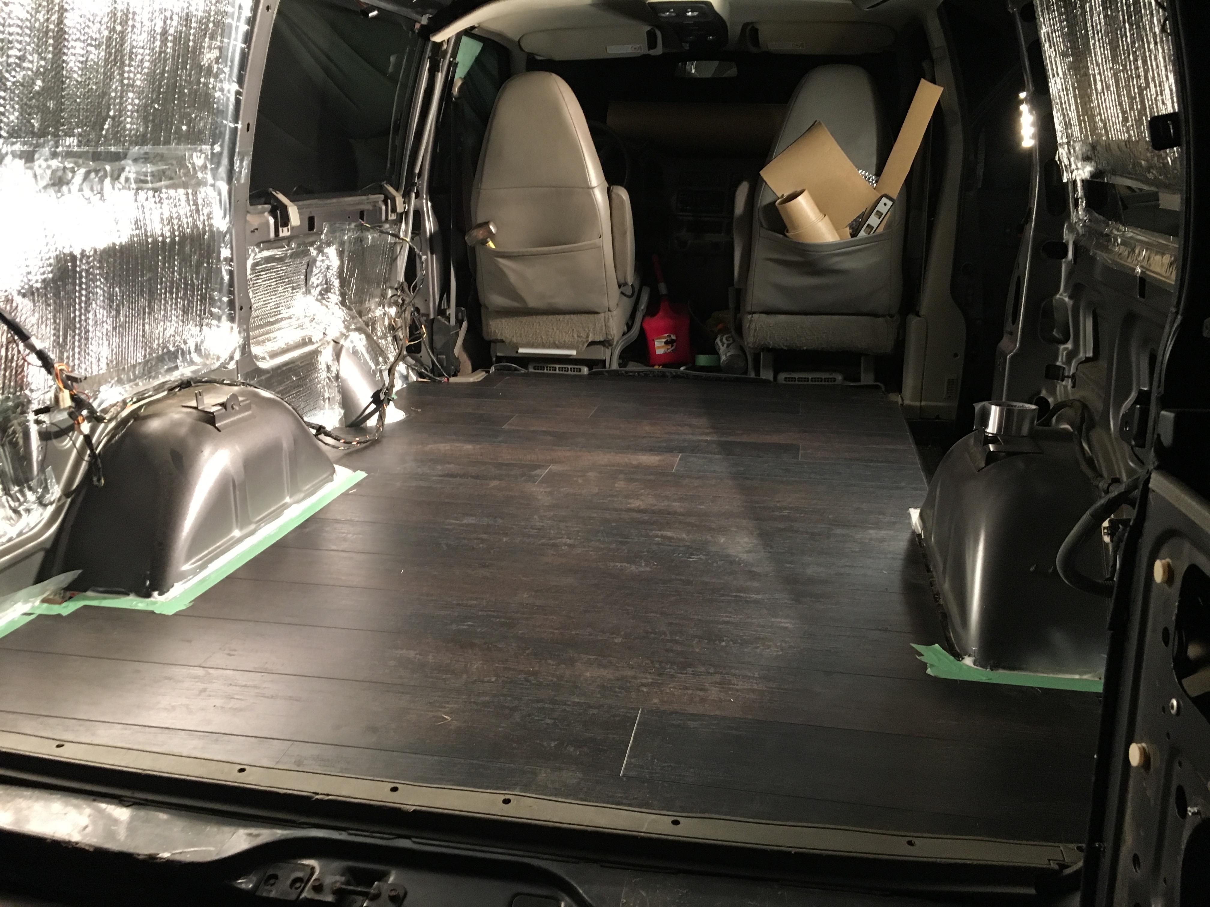 Finished Flooring in a 2001 GMC Safari/Astro van r/vandwellers