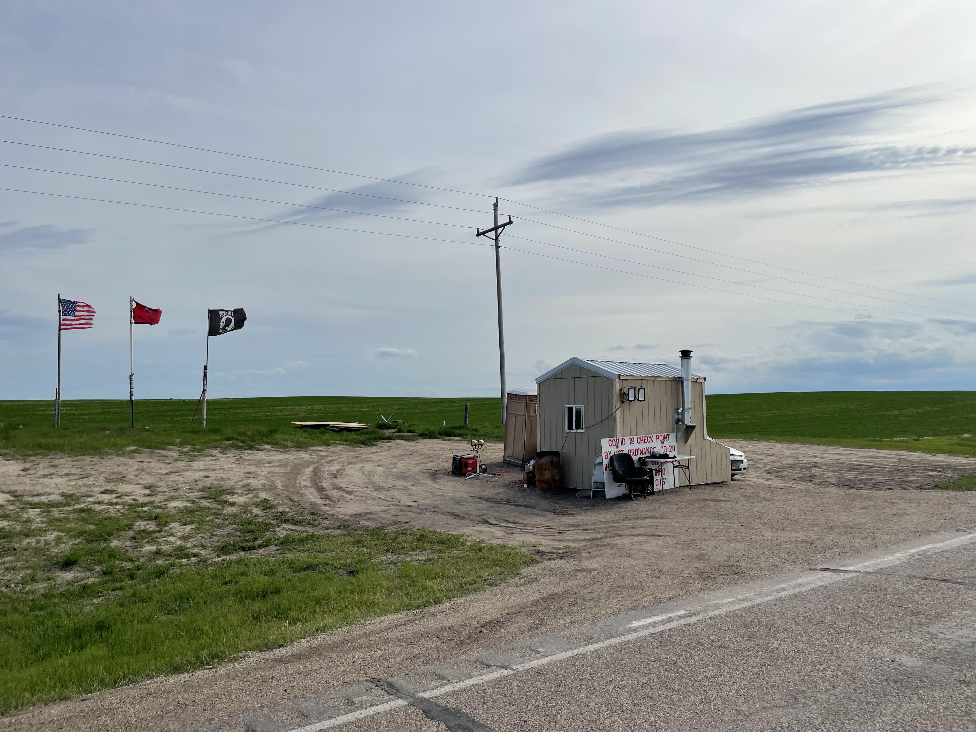 Epic Road Trip 2021 COVID19 Checkpoint near Long Valley, South Dakota