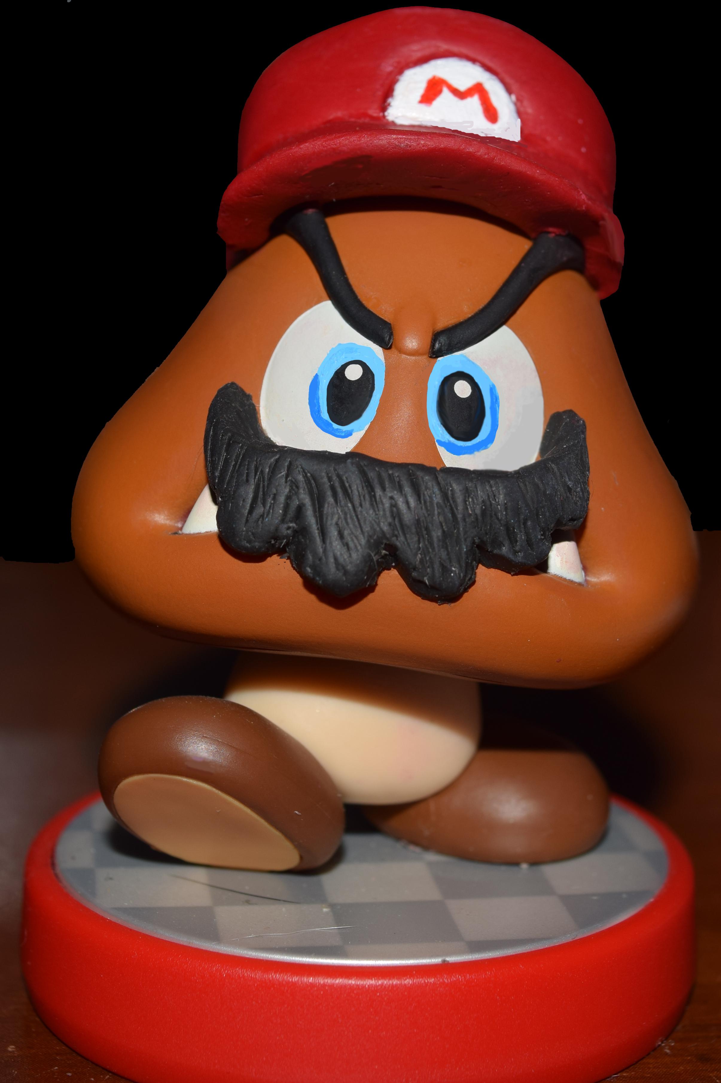 Made a custom Mario Odyssey Goomba amiibo! r/amiibo