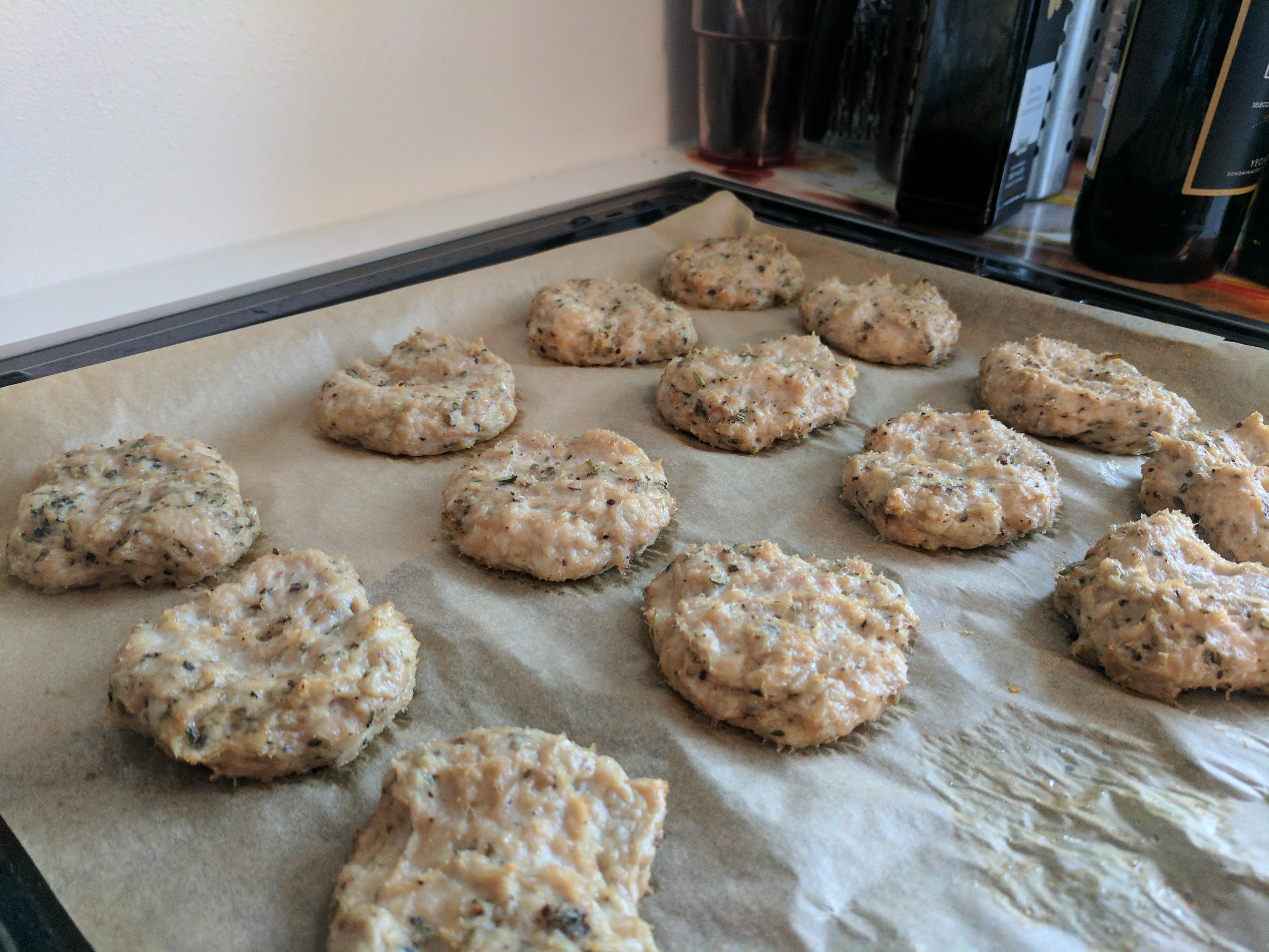 Chicken "sausage" patties 65 calories, 10g protein each! r/1200isplenty