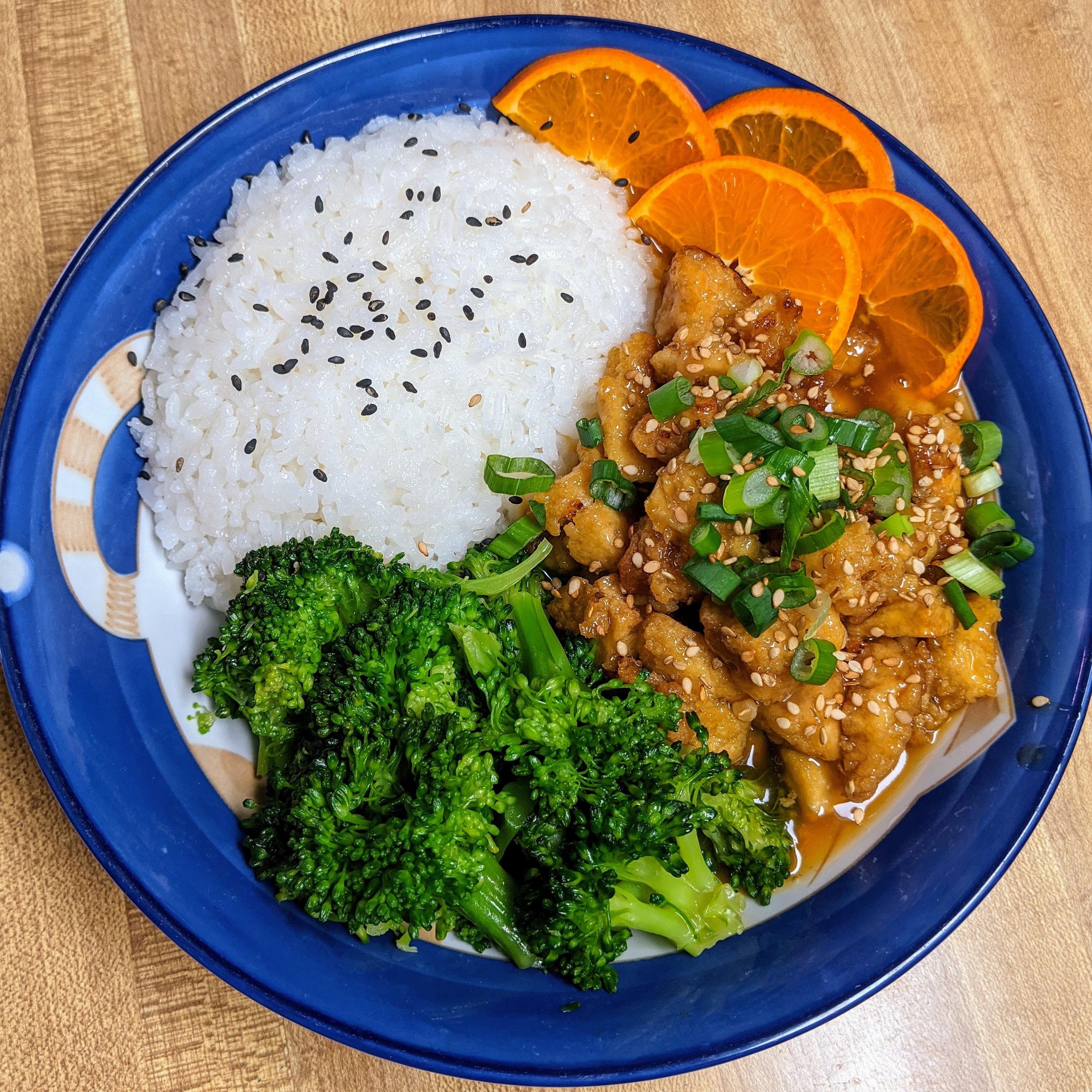 Crispy Mandarin orange tofu!! r/VeganFoodPorn