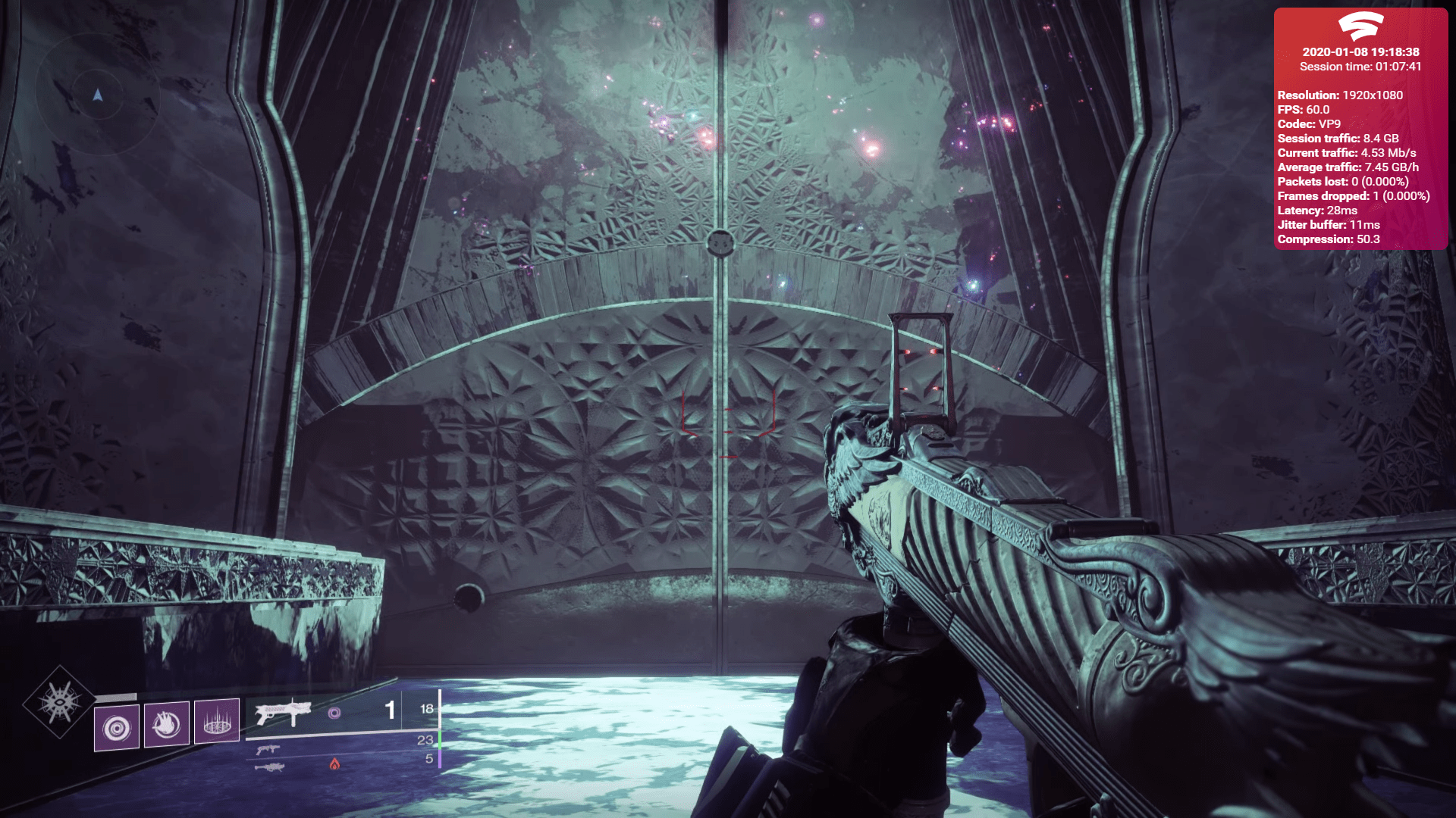 [Destiny 2] 1h stream data as requested ( Stadia