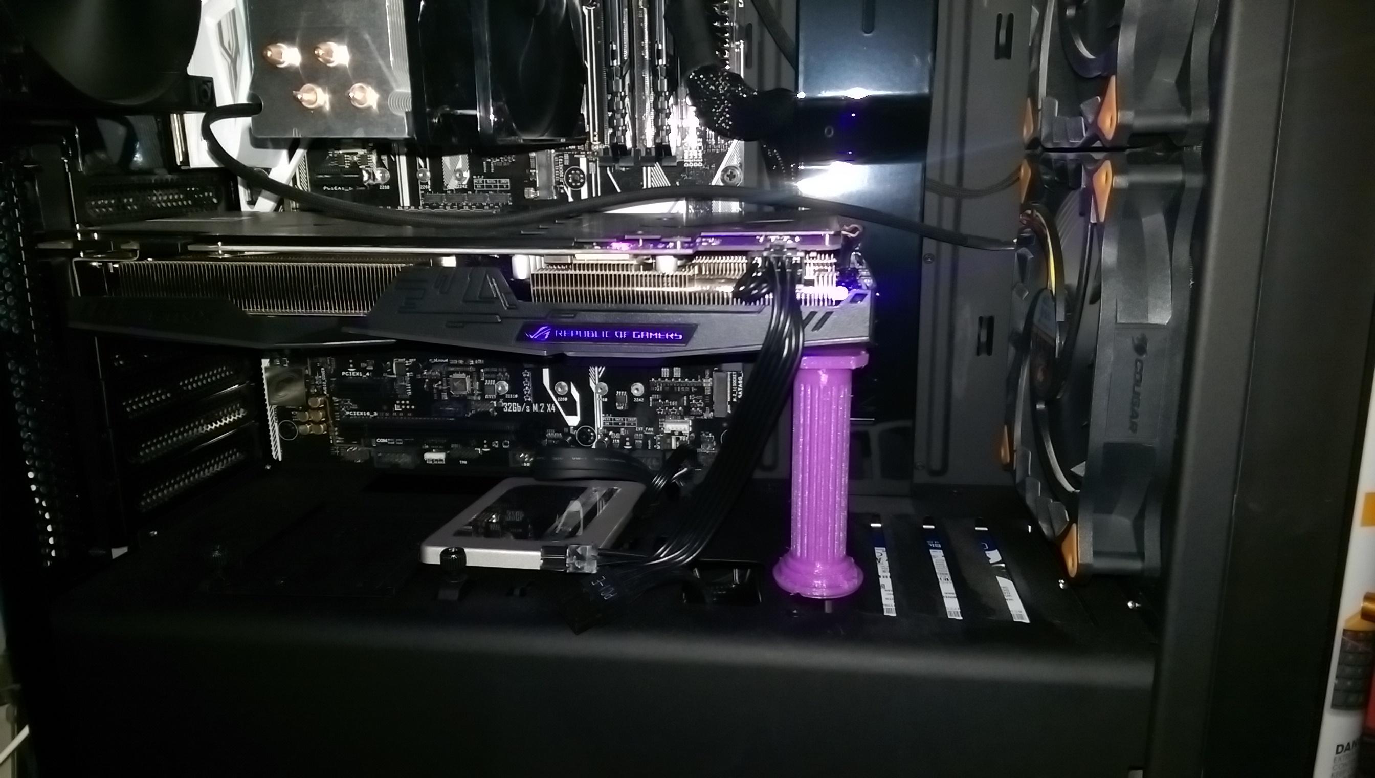 Printed a Roman column I designed to prevent my GPU from sagging 3Dprinting
