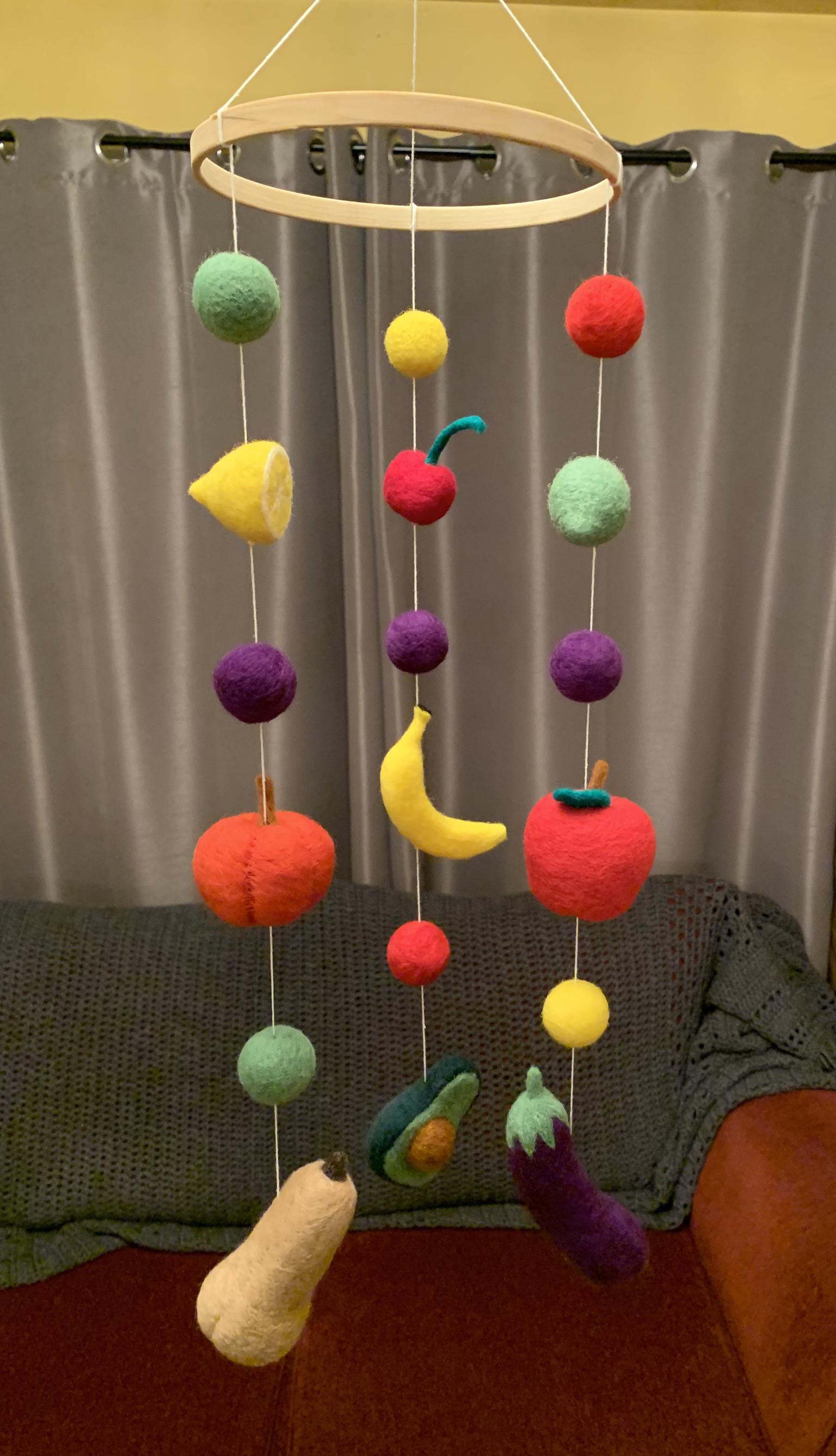 I made a baby mobile for a lovely couple who are expecting. They have
