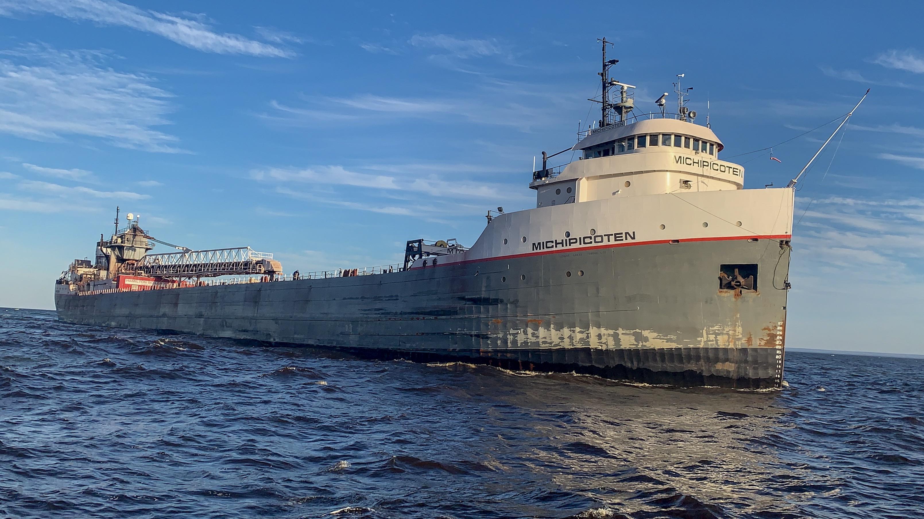 Lower Lakes Towing’s classic laker Michipicoten finishes her upbound