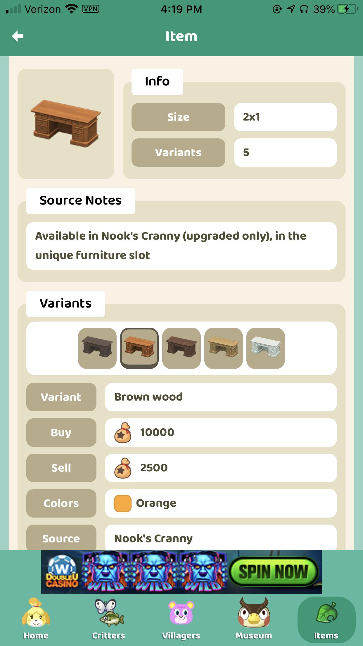 Want to buy brown wood den desk (pictured) for 60k! r/Dodocodes