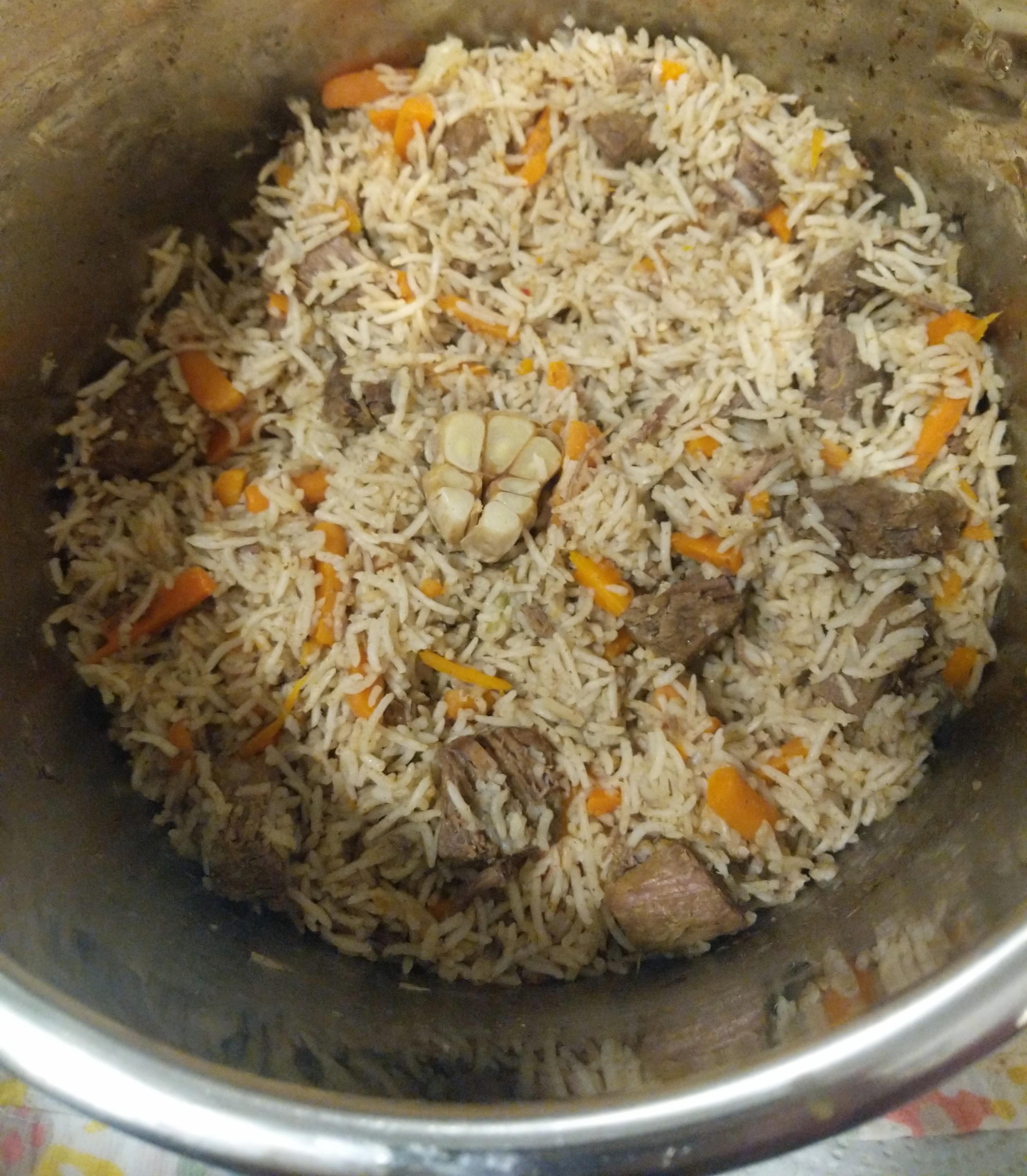 Beef & Rice Dish, loosely adjusted from Russian plov(pilaf) r/instantpot
