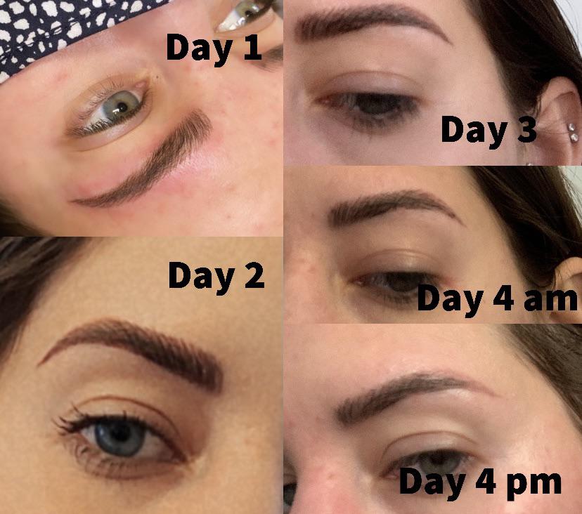 Day 4 of Healing am I losing the pigment too quickly? r/microblading