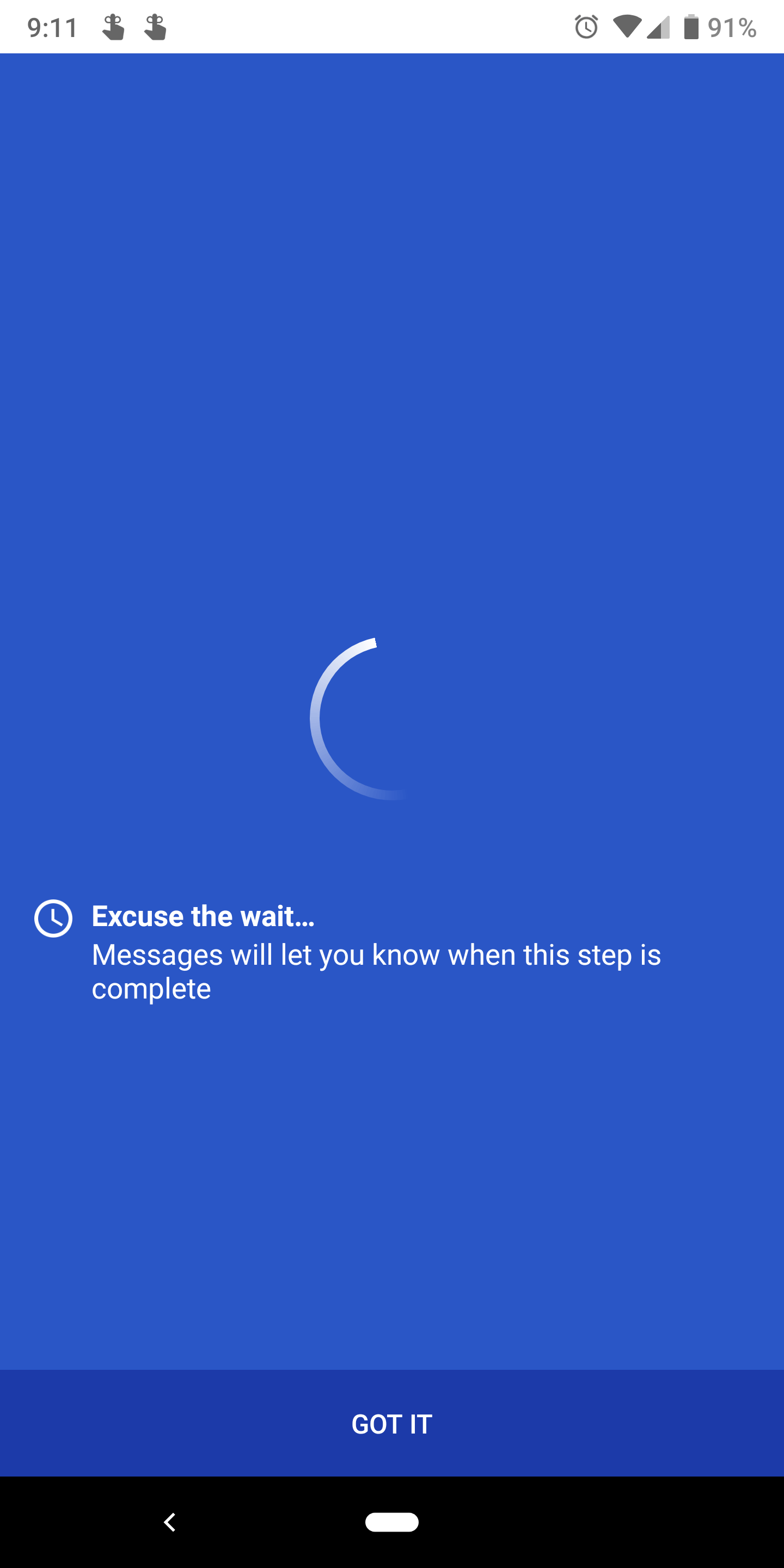 Cannot get past this when trying to enable chat features on Messages