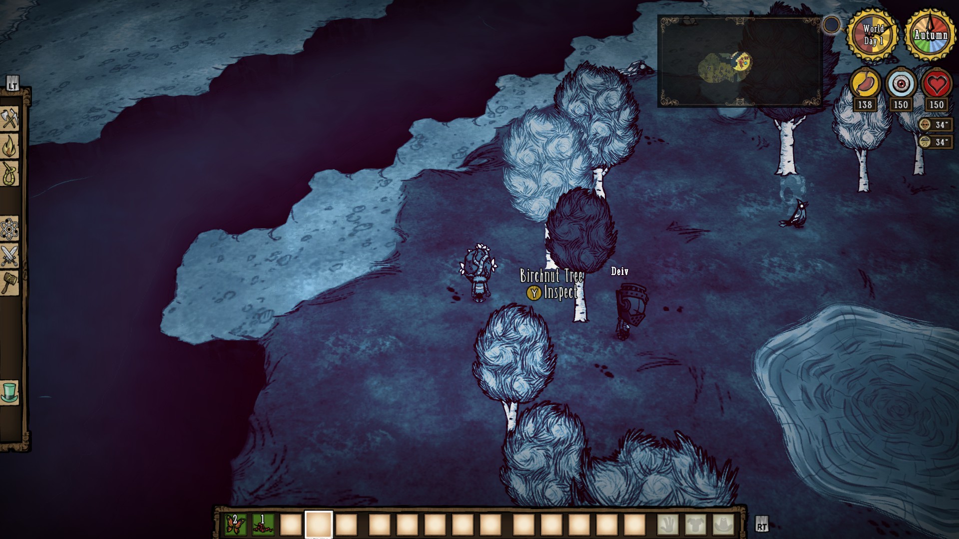 Day 1 . Lunar "Island" found in the Oasis . I quess no base building