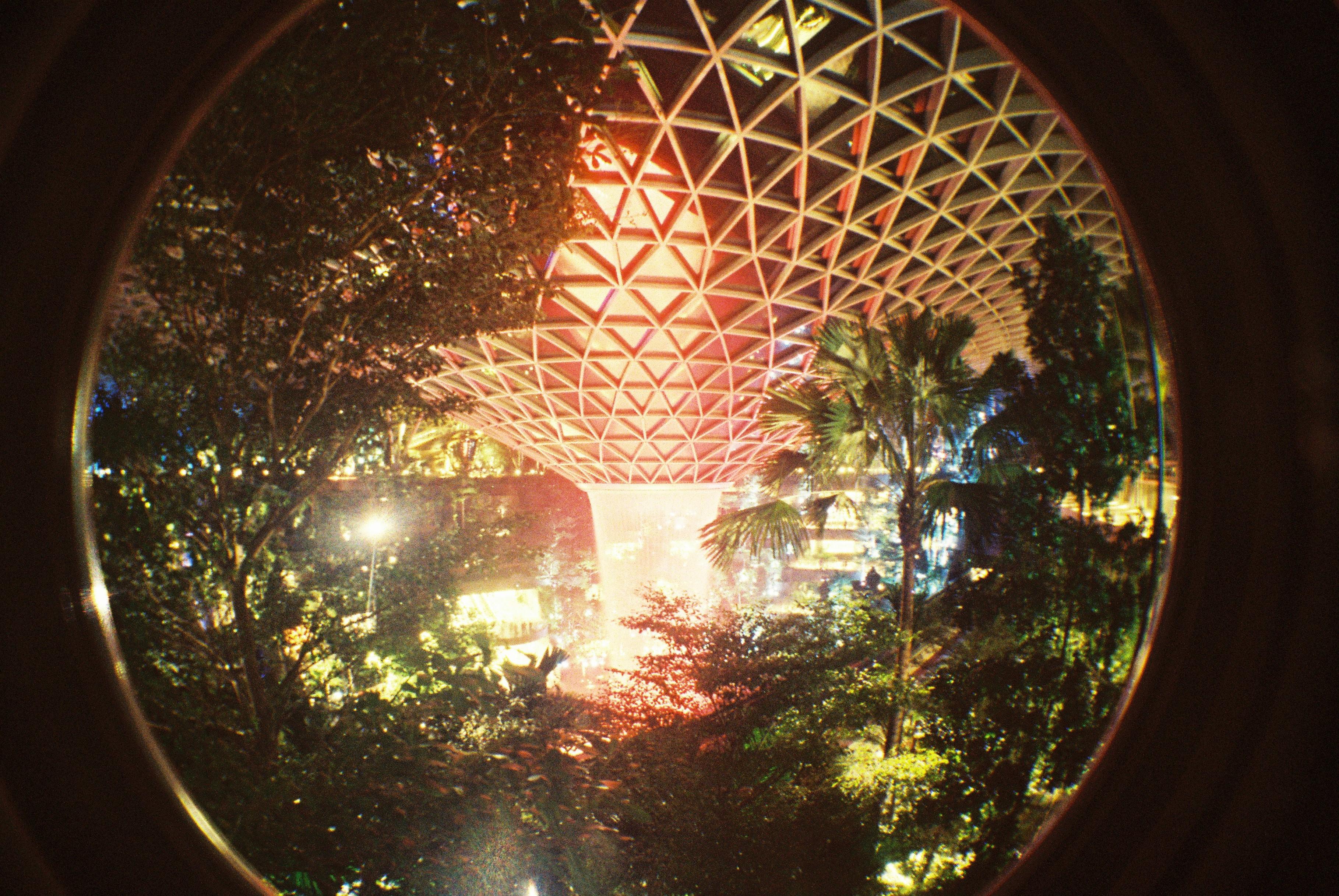 Singapore 2019 Jewel Changi Vortex Fountain Fisheye 2 KODAK ISO 400