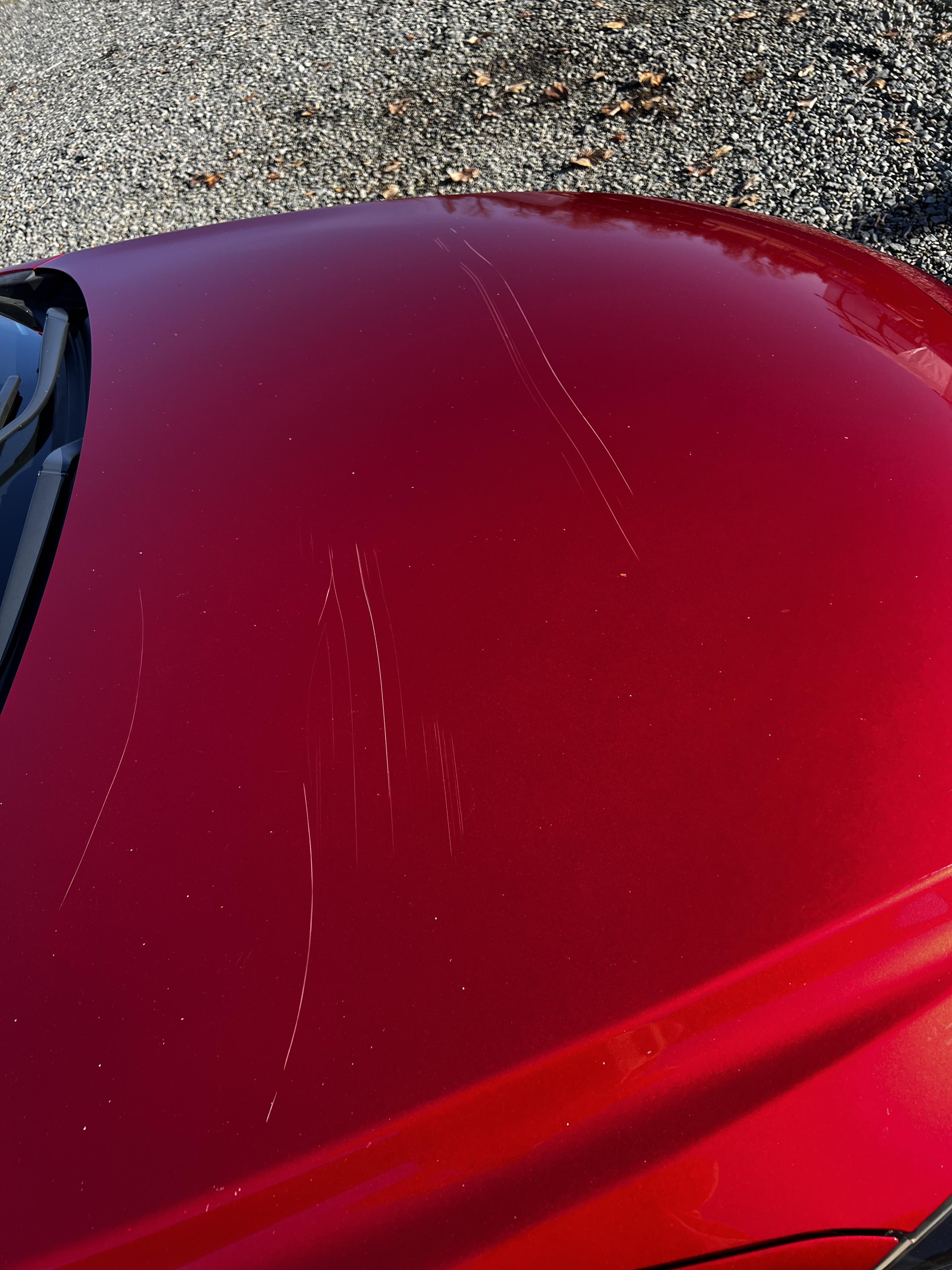My very wellmeaning fiancé used a snow shovel to clear off the hood of