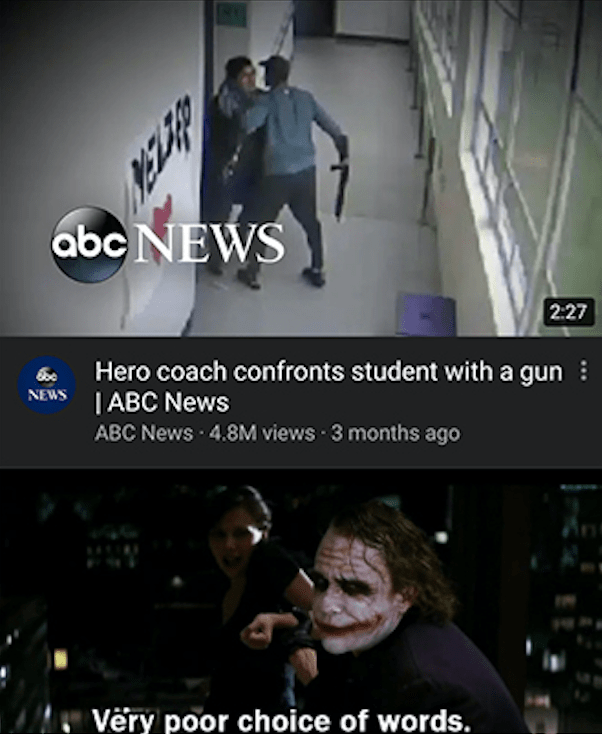 Even the thumbnail makes it seem like the coach is choking the kid out