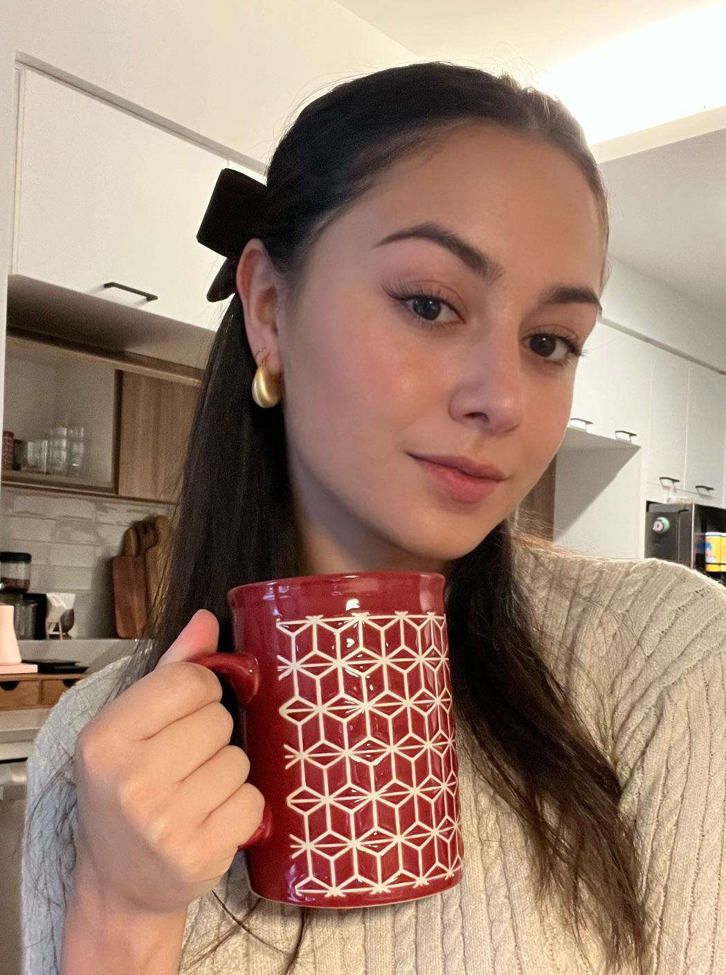 drinking coffee and checking my reddit face 🍁🥰 Sexy