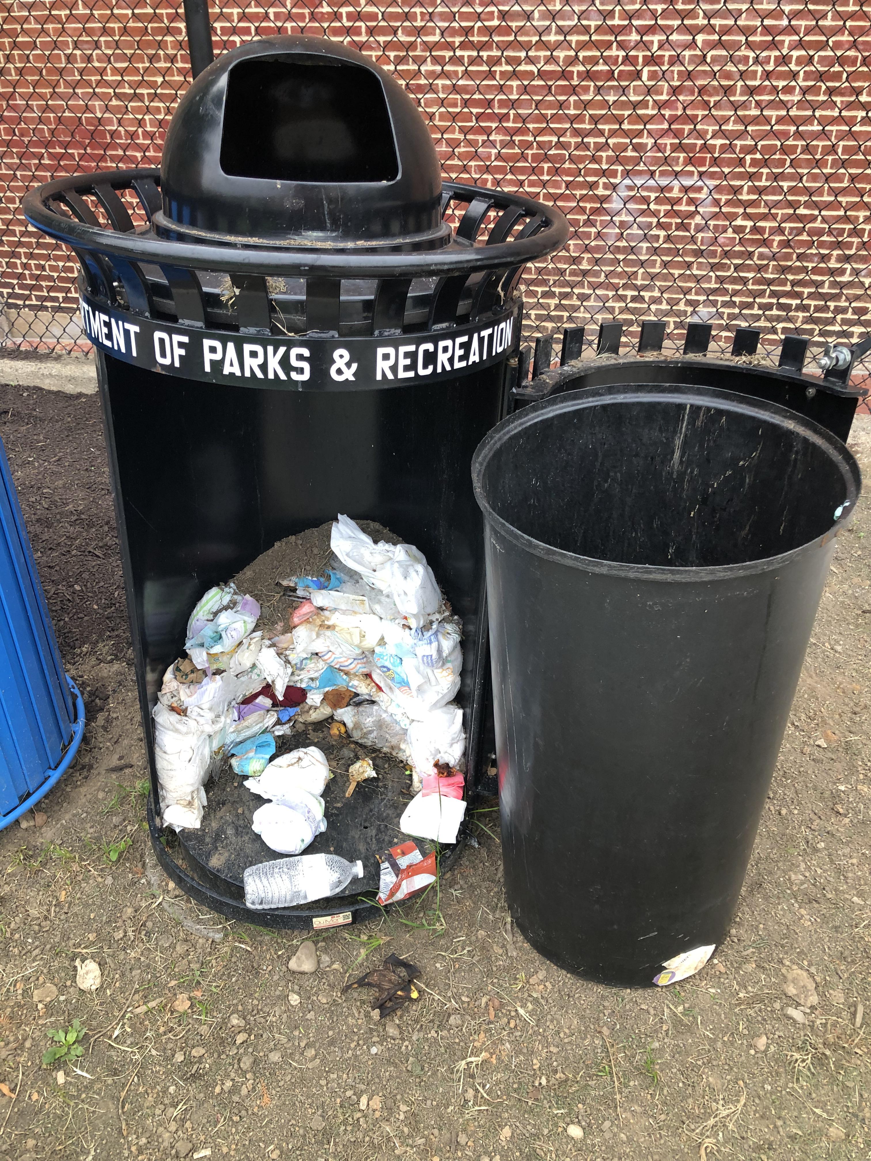 Look at the mold formed by these diapers that missed the trash can