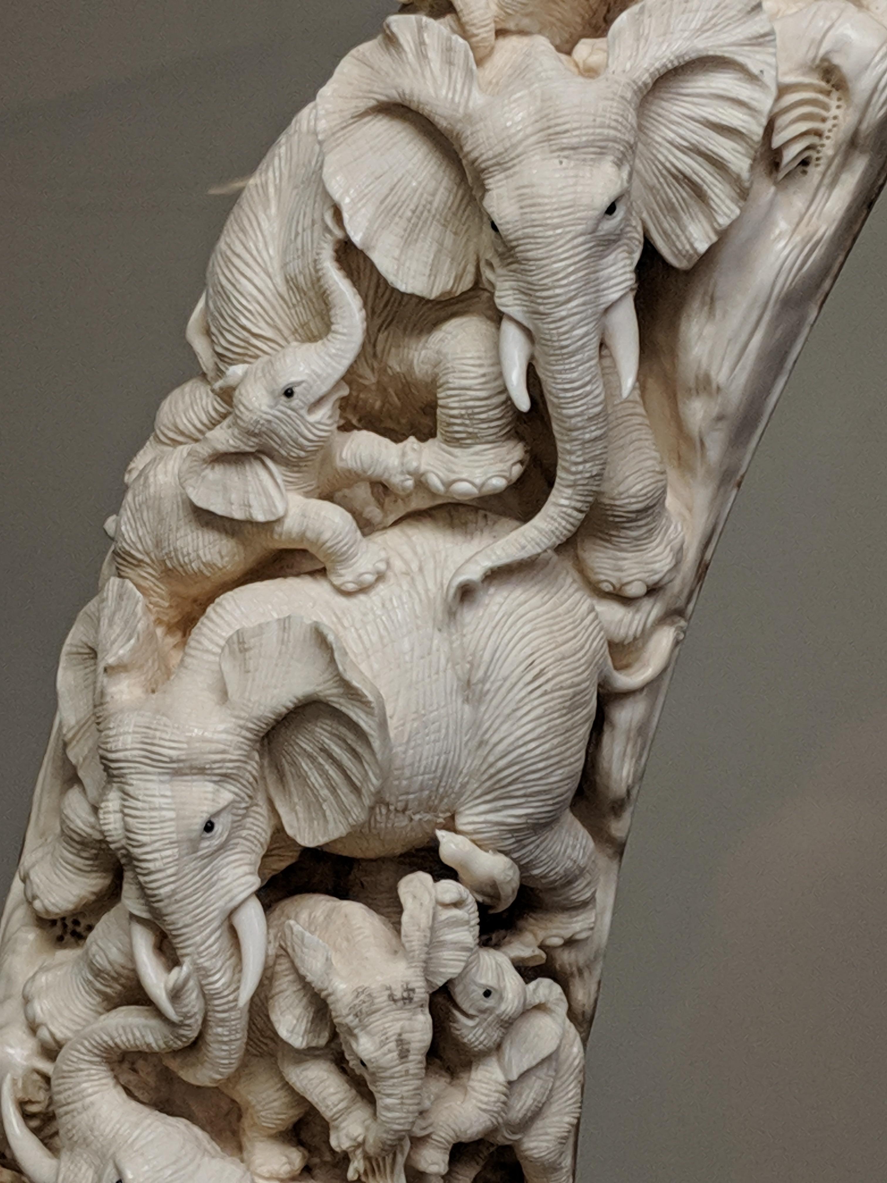 Elephant Tusks Carvings