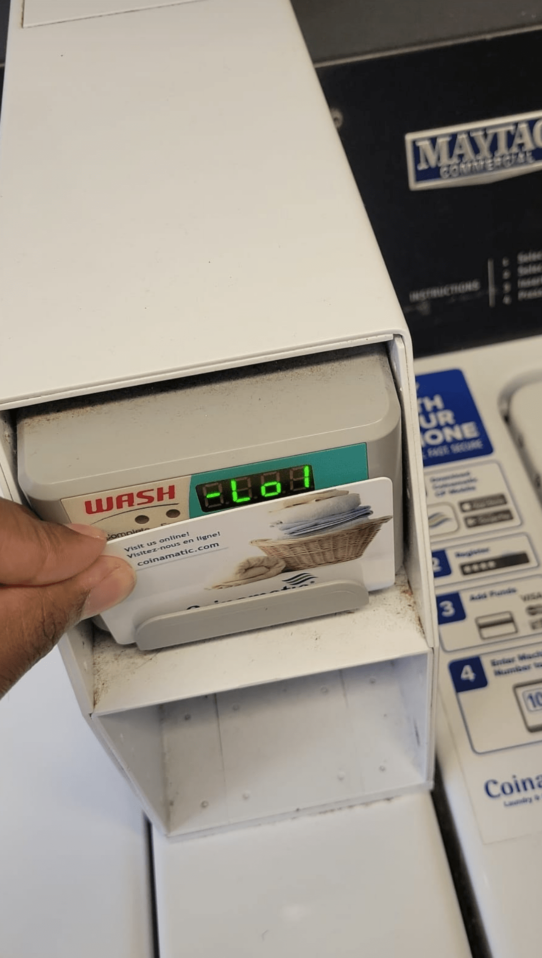 The washing machine in my building reads "L o l" when you have a zero