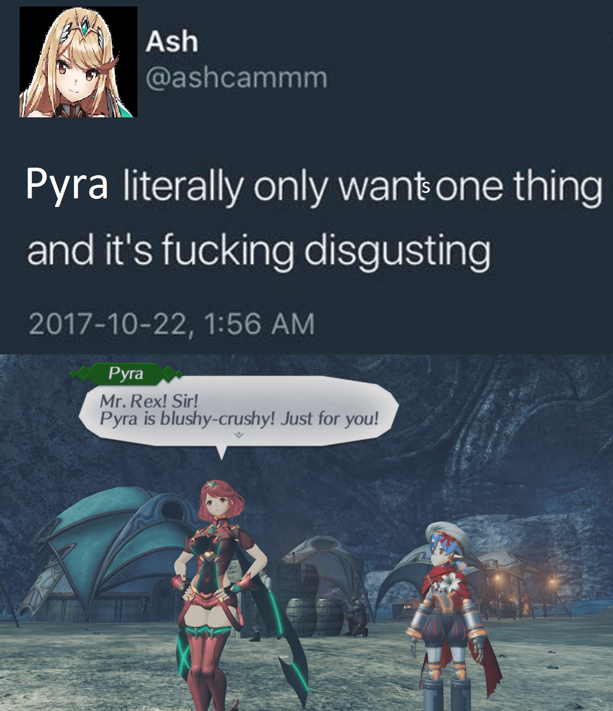 Mythra is disgusted Xenoblade_Chronicles