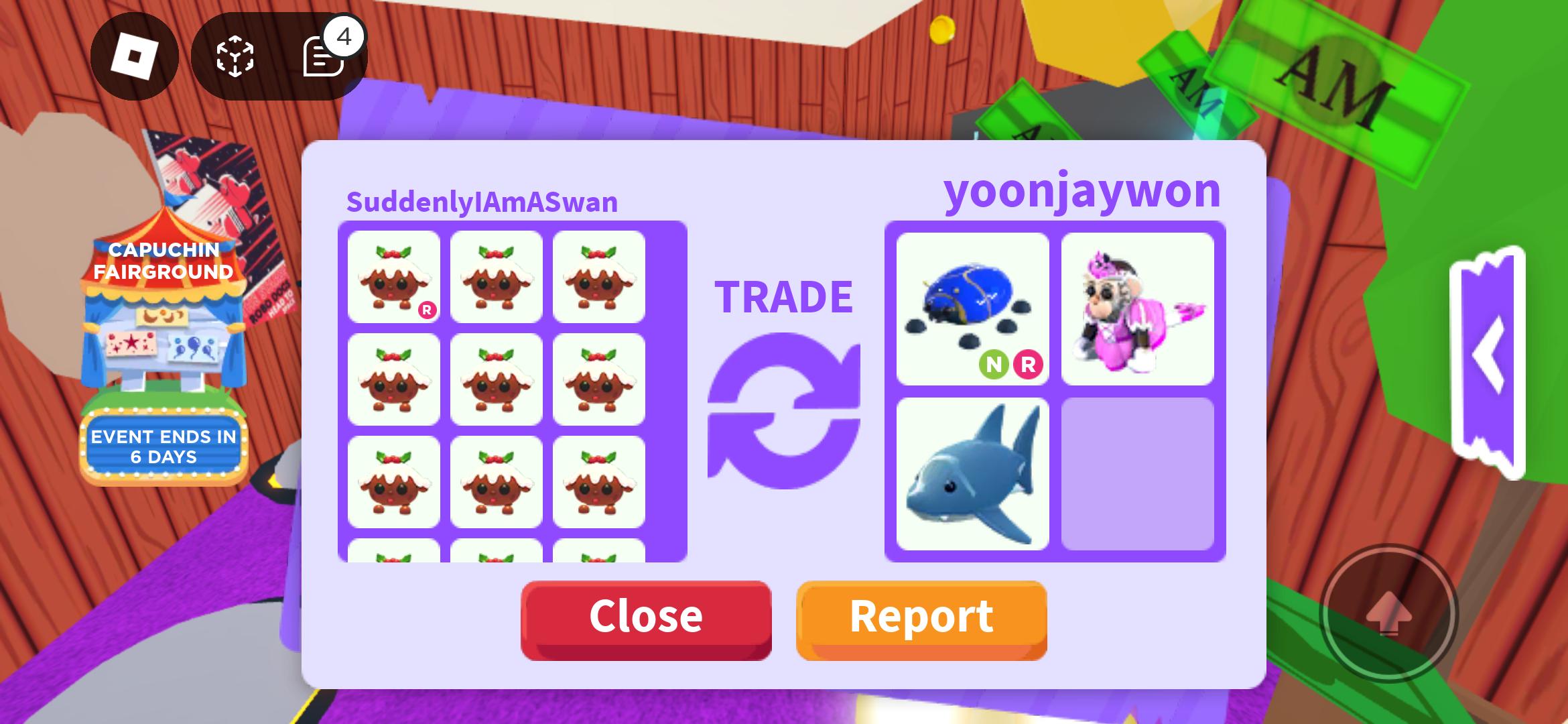 W/F/L (I gave away 16 pudding pups) I only need one more N giant blue scarab now r/AdoptMeRBX