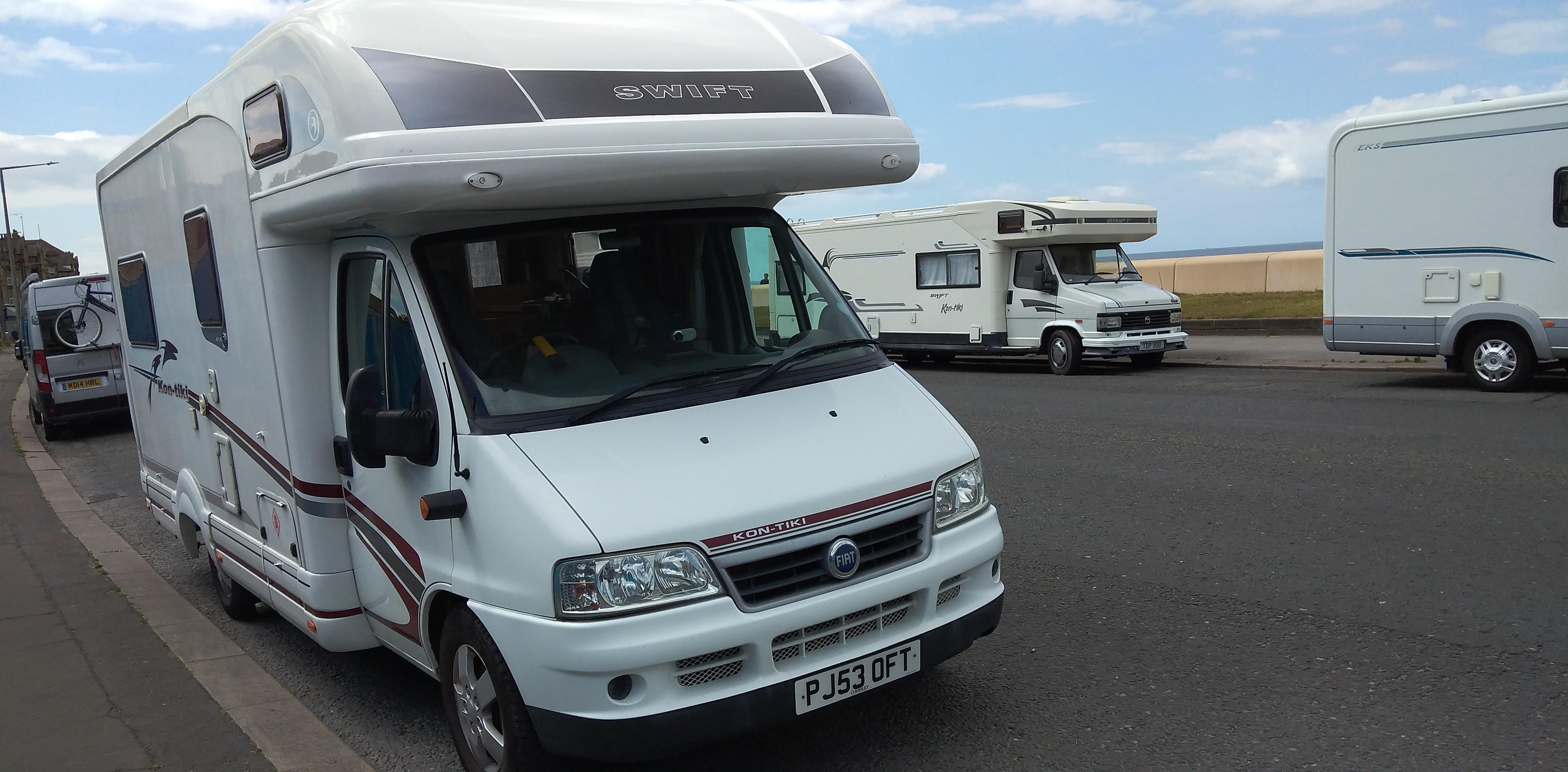 Lots of Motorhomes today Morecambe Lancashire r/vandwellers
