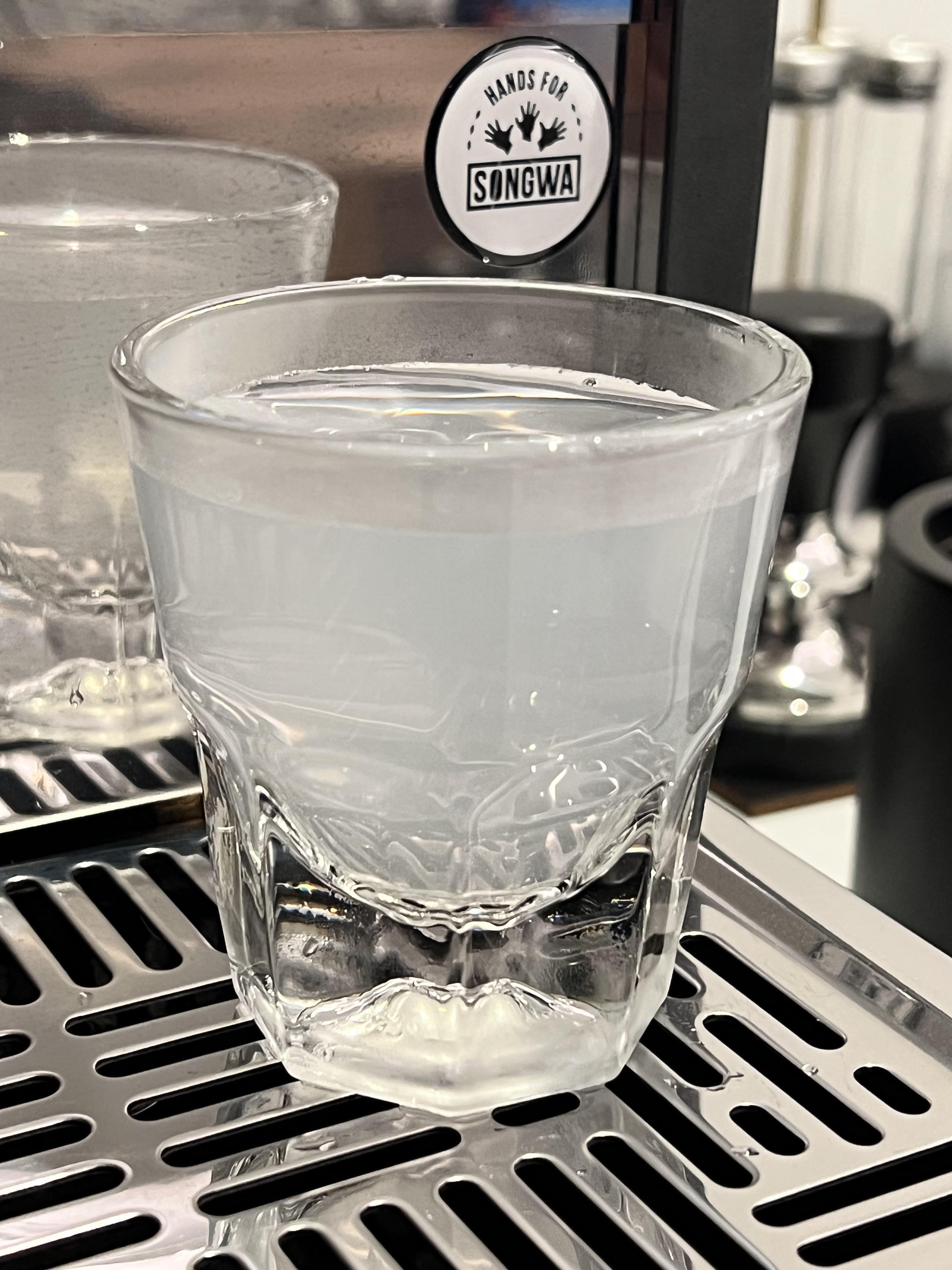 La Marzocco GS3. Strange water from hot water nozzle. Machine descaled