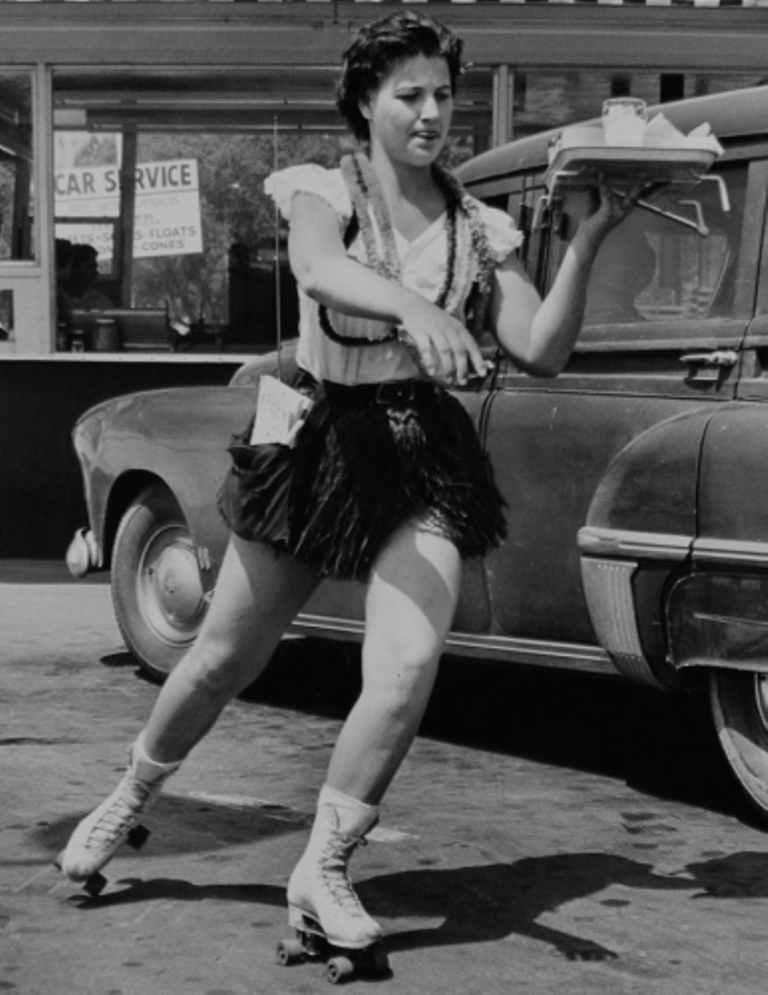 Roller skating carhop, 1950s r/TheWayWeWere