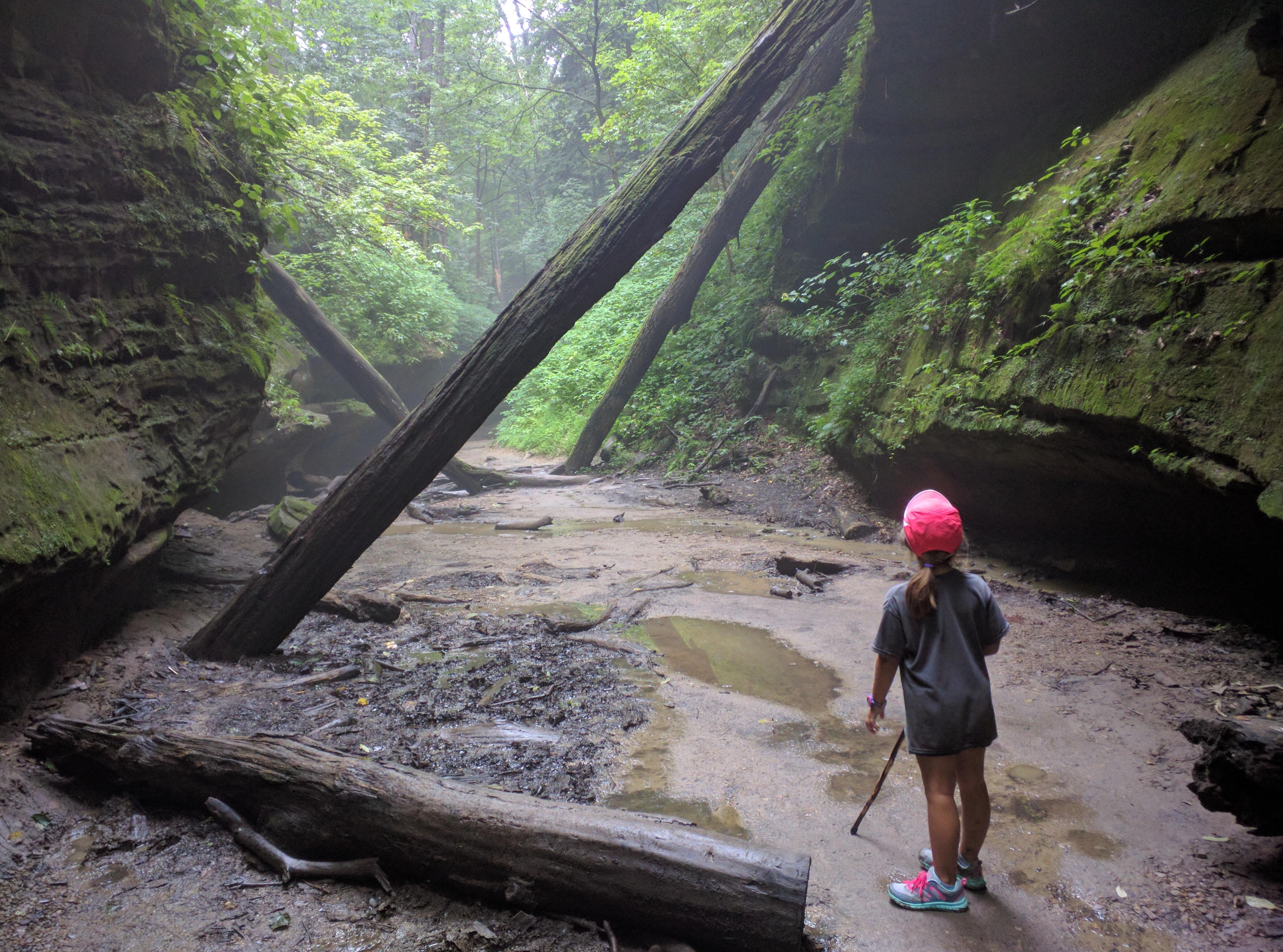 Hiking at Turkey Run State Park with my daughter. cute pic