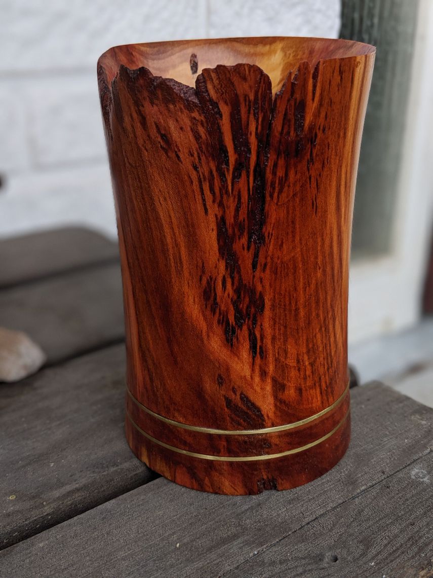 I've been itching to try this plum wood that I salvaged earlier this