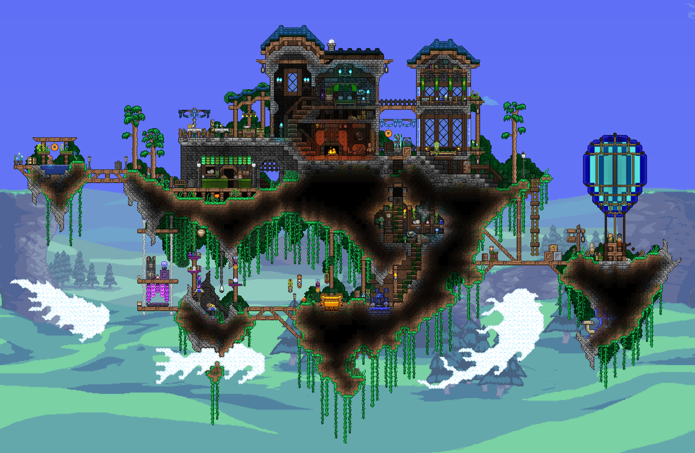 Floating Manor. r/Terraria