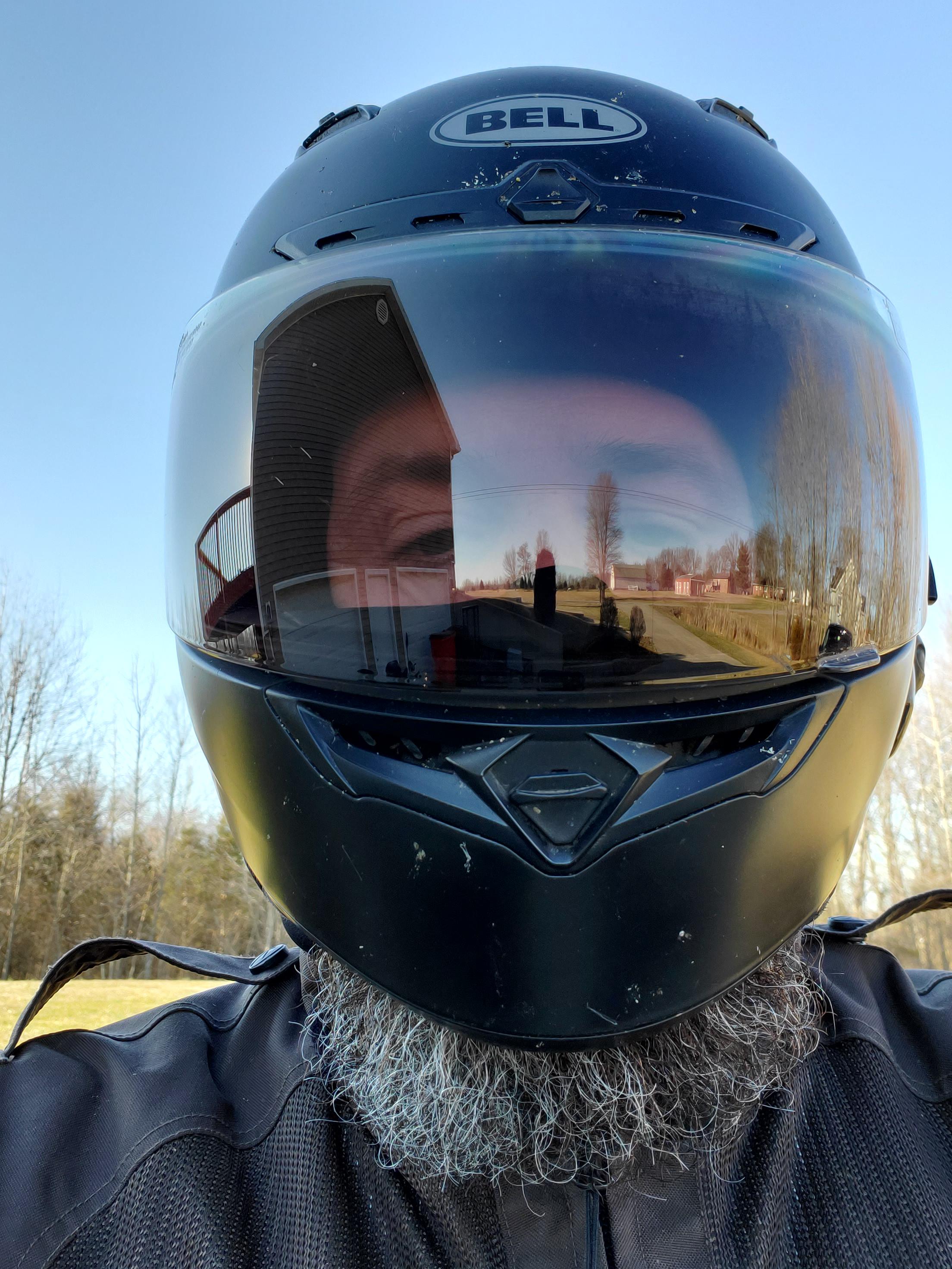 Unexpectedly cool beard view. My son said it looks like steel wool