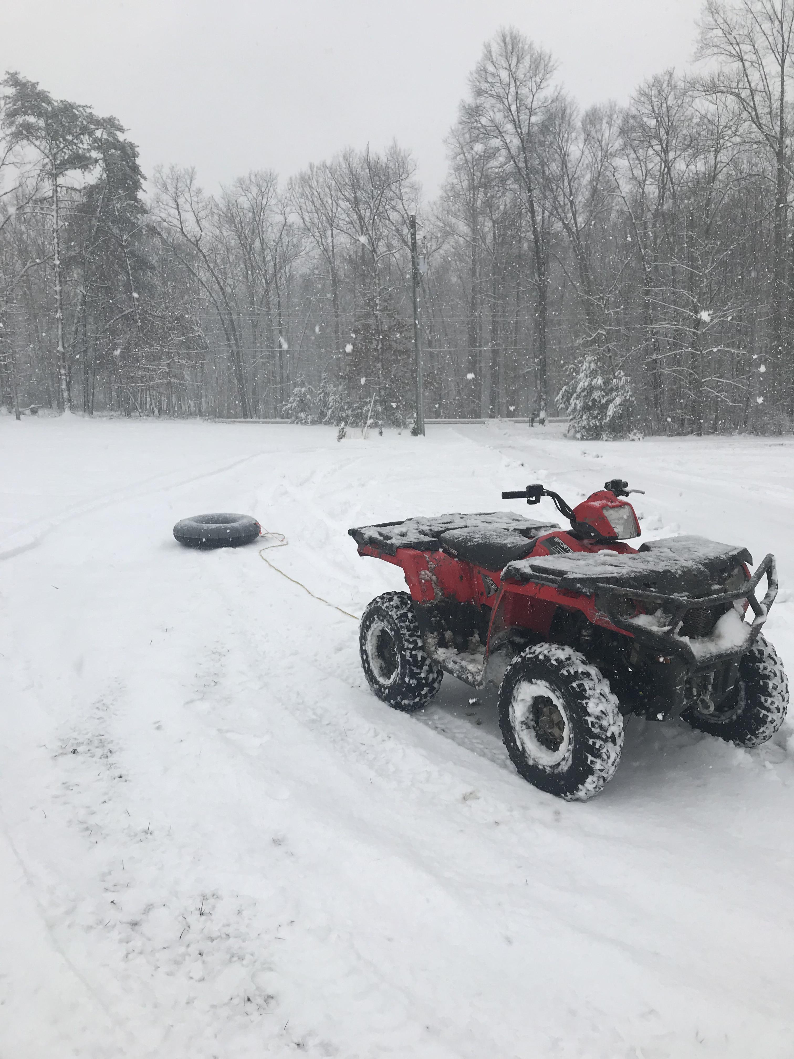 Snow tubing! r/ATV