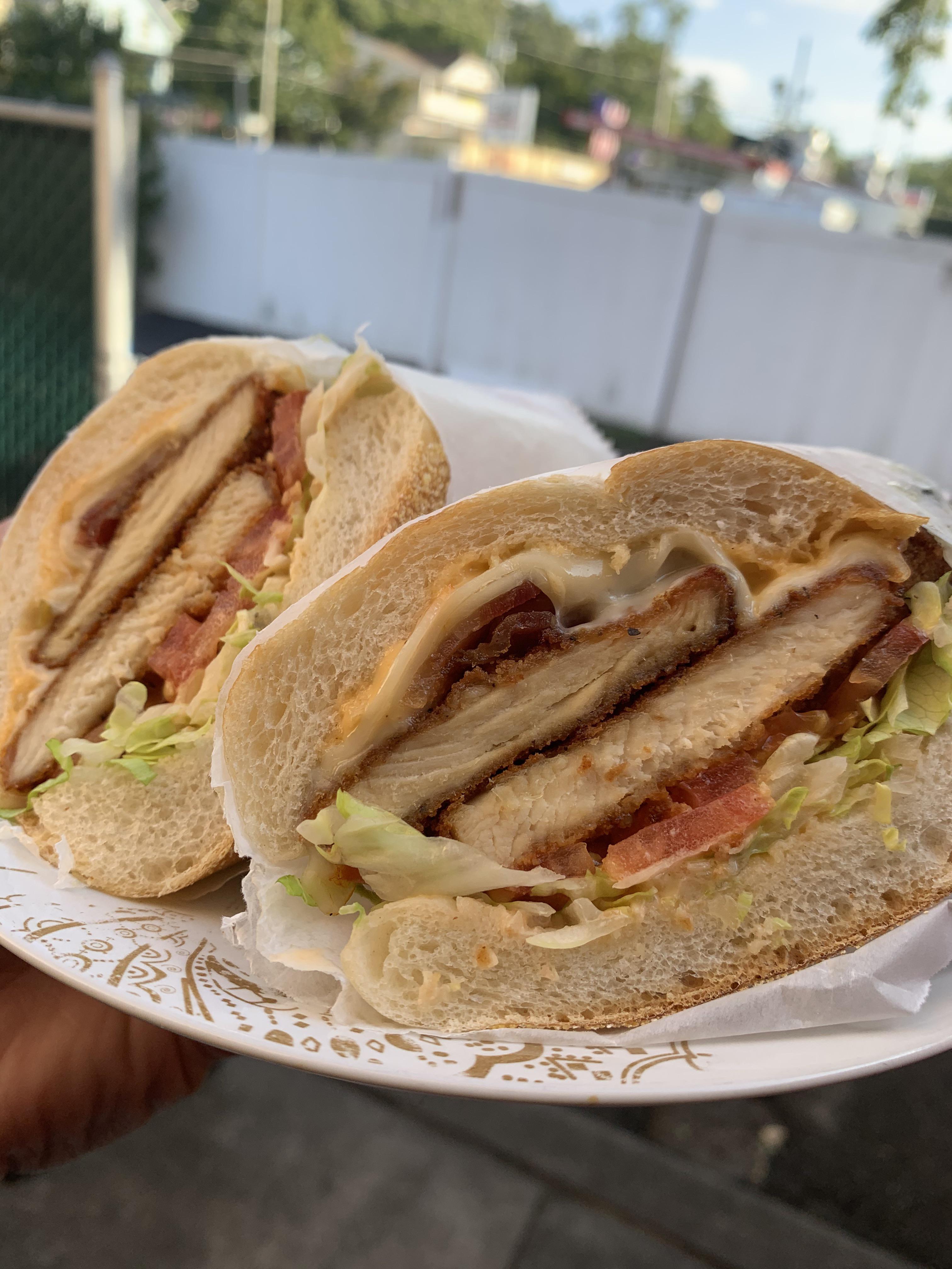 Proper sandwich from Leo’s Deli in Glen Cove, NY (Breaded Chicken