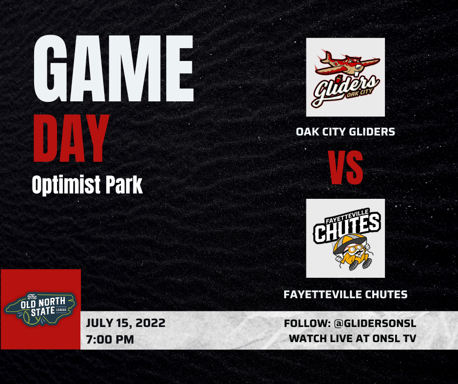 The Oak City Gliders are playing the Fayetteville Chutes tonight at Optimist Park in Raleigh