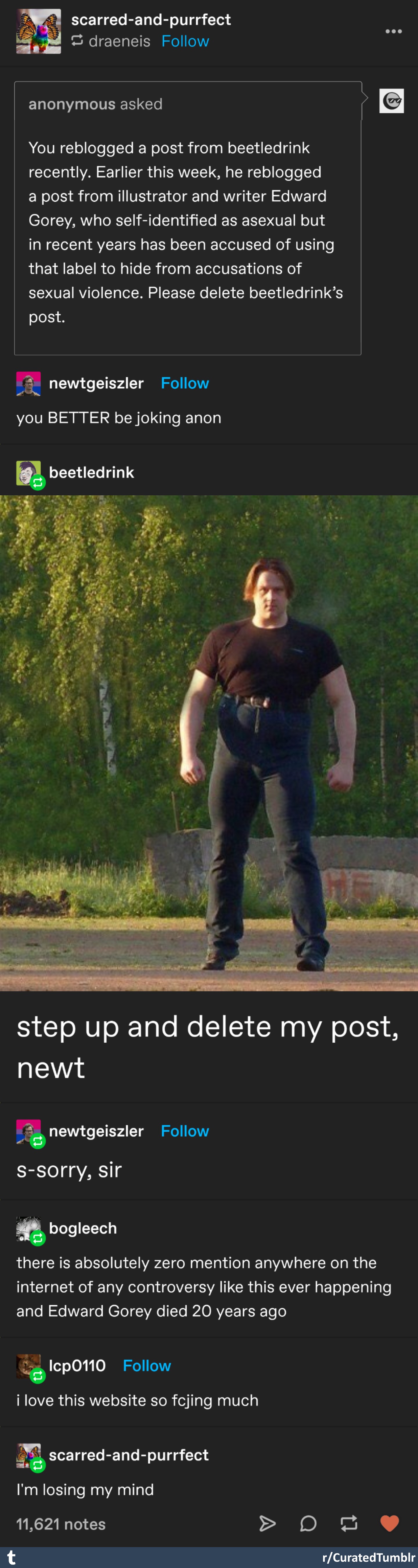 Tumblr drama r/CuratedTumblr