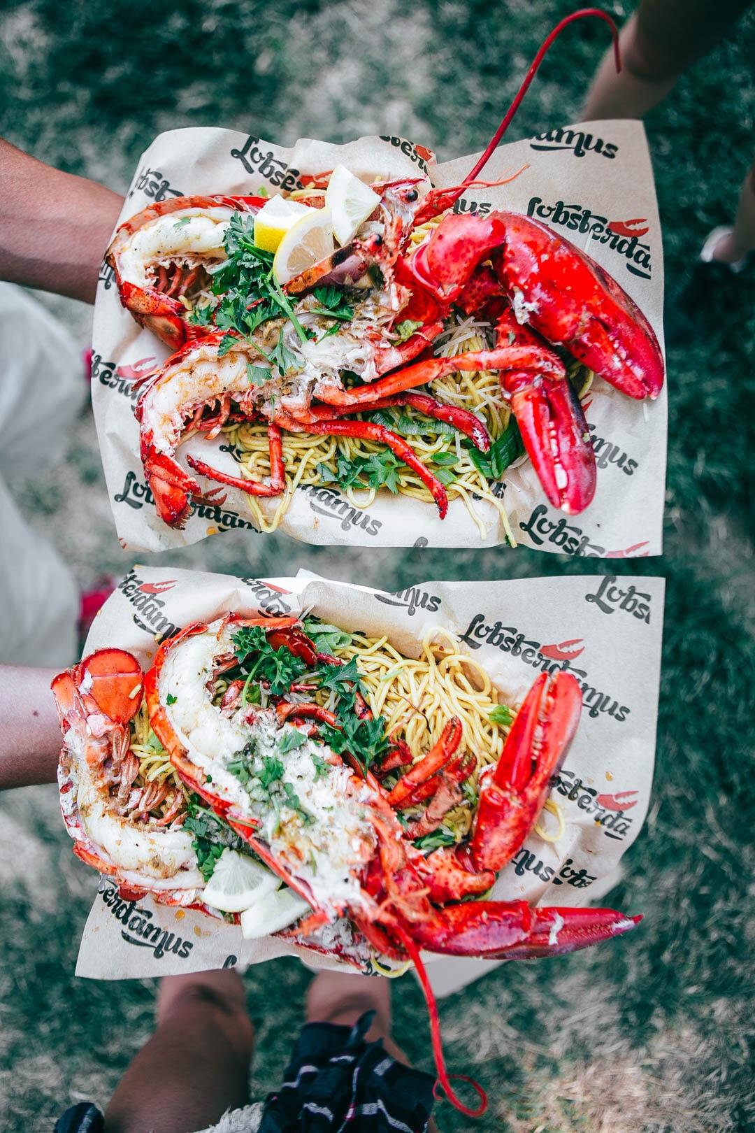 I ate two lobsters & garlic noodles [OC] FoodPorn