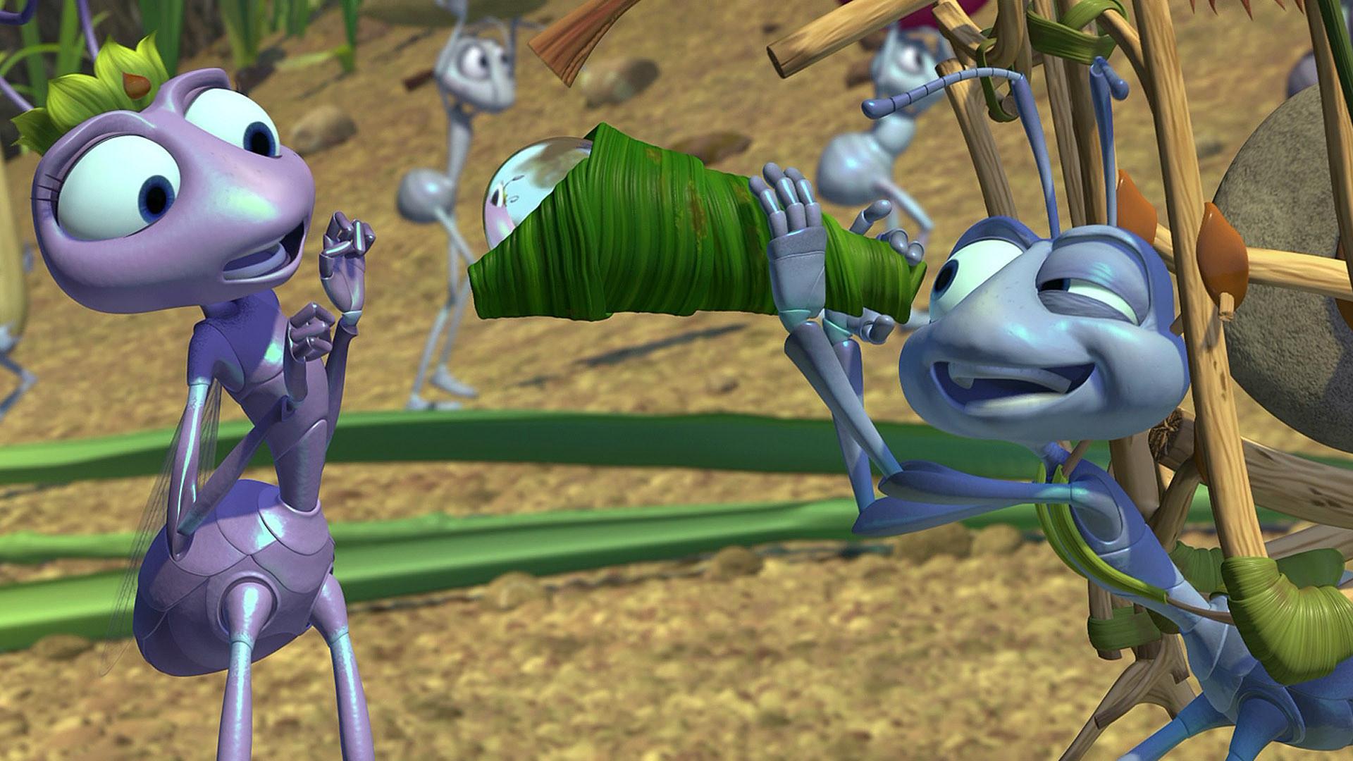 In the 1998 film "A Bug's Life", the bugs drink dew water. The main